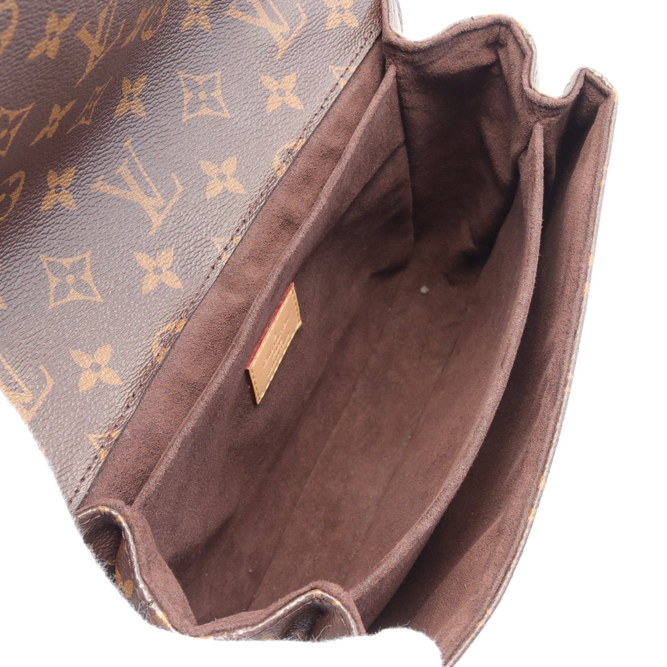 Louis Vuitton Louis Vuitton Pochette Metis Mm Monogram Handbag Leather Brown Size ONE SIZE - 3 Thumbnail