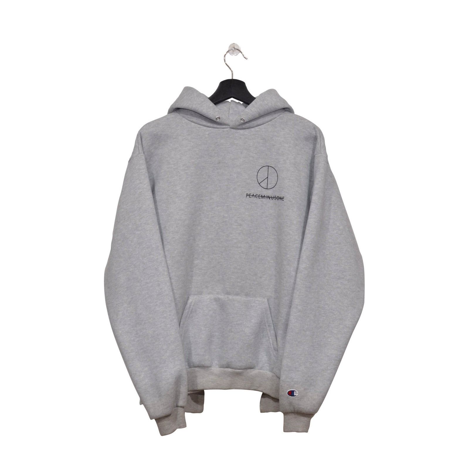 PEACEMINUSONE Champion パーカー グレー peaceminusone Peaceminusone Back Split Champion Hoodie | Grailed