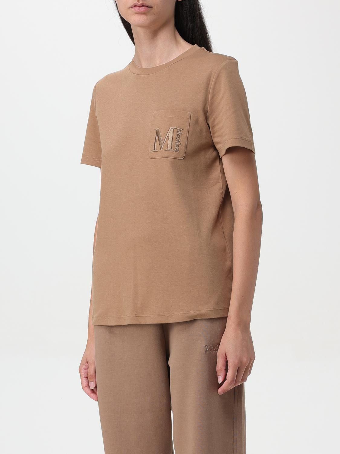 Max Mara Max Mara T-Shirt Woman Beige Size XS / US 0-2 / IT 36-38 - 4 Thumbnail