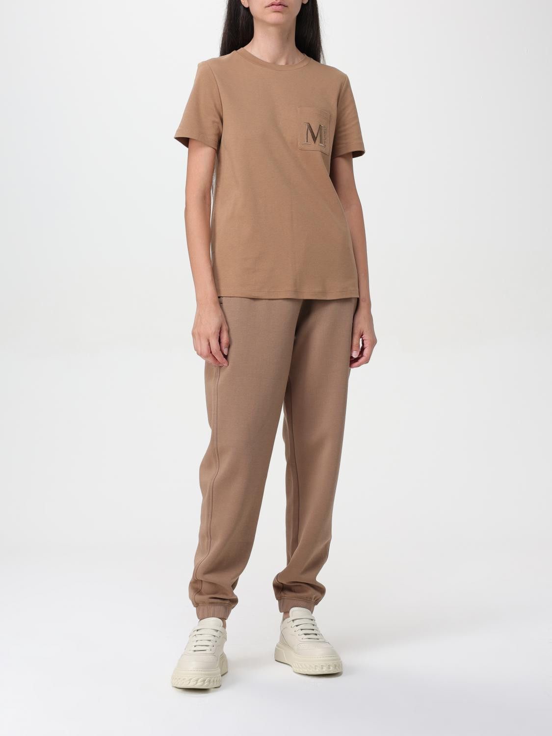 Max Mara Max Mara T-Shirt Woman Beige Size XS / US 0-2 / IT 36-38 - 2 Thumbnail