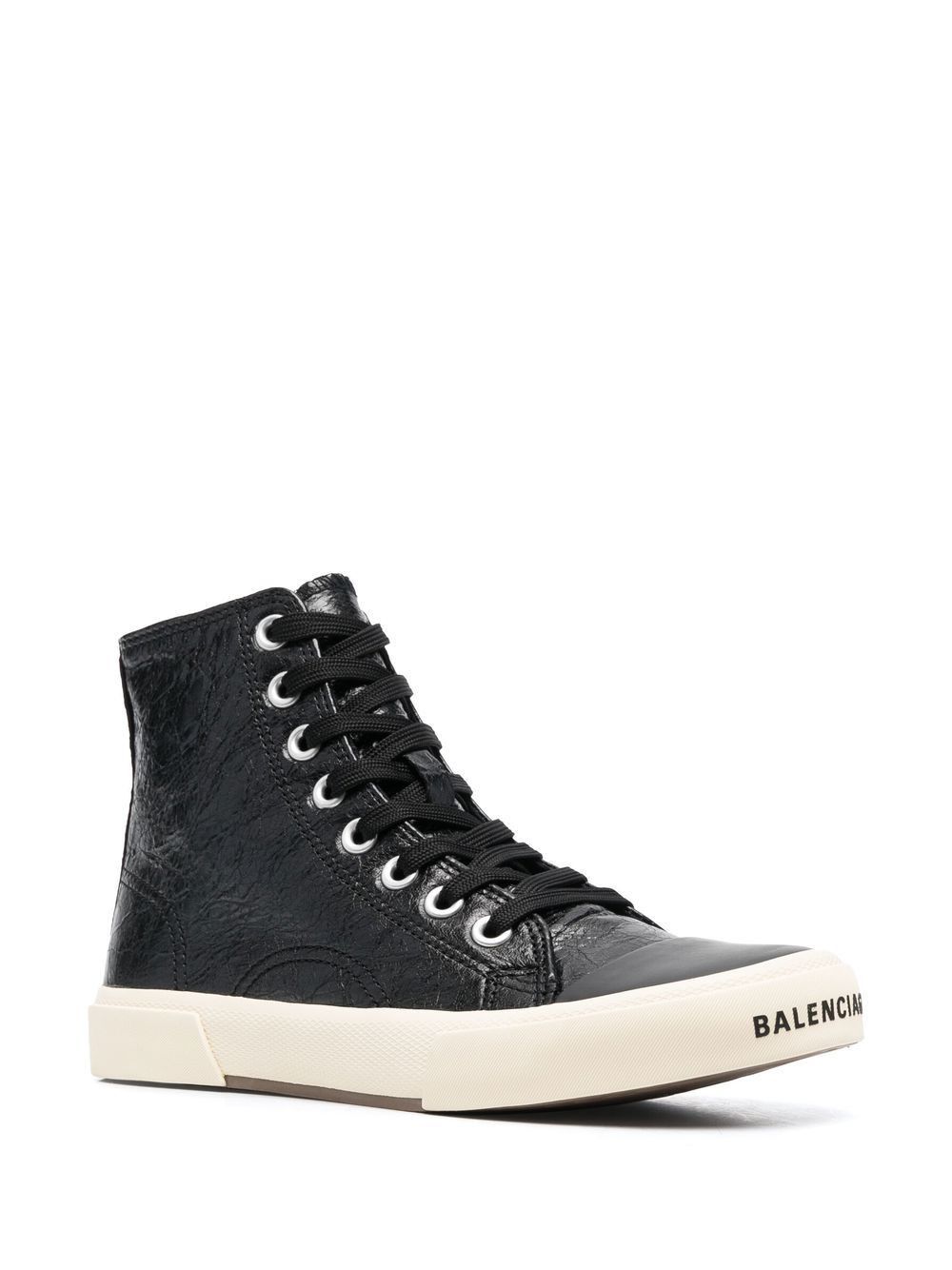 Balenciaga Balenciaga Leather Black High-Top Sneakers Size US 6 / IT 36 - 2 Thumbnail