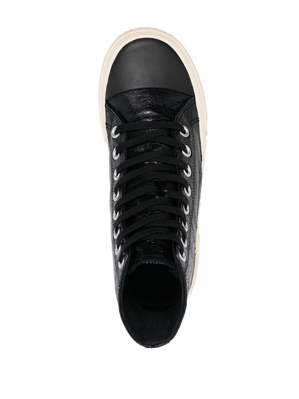 Balenciaga Balenciaga Leather Black High-Top Sneakers Size US 6 / EU 39 - 2 Thumbnail