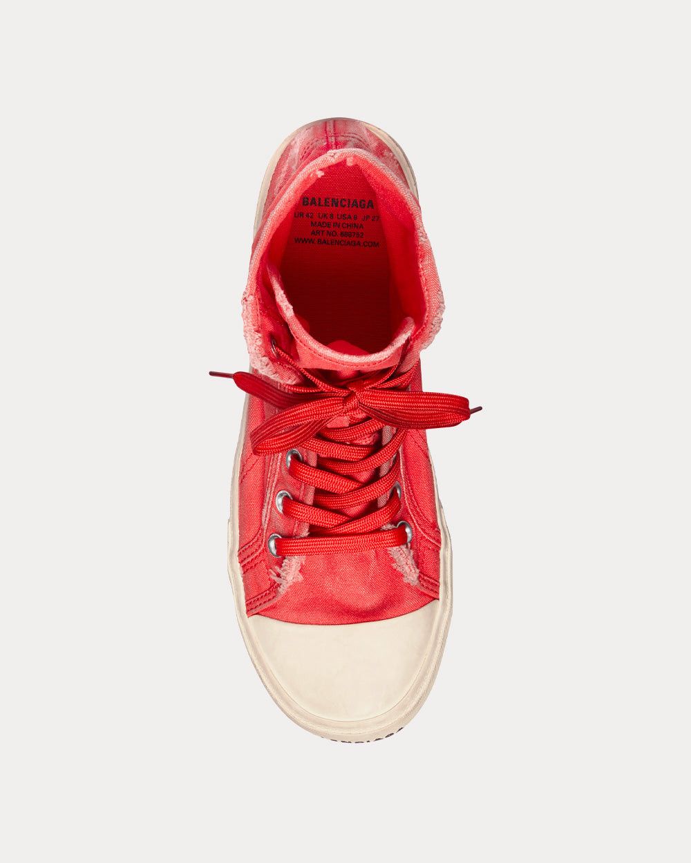 Balenciaga Balenciaga Red High-Top Sneakers Size US 10 / EU 43 - 3 Thumbnail