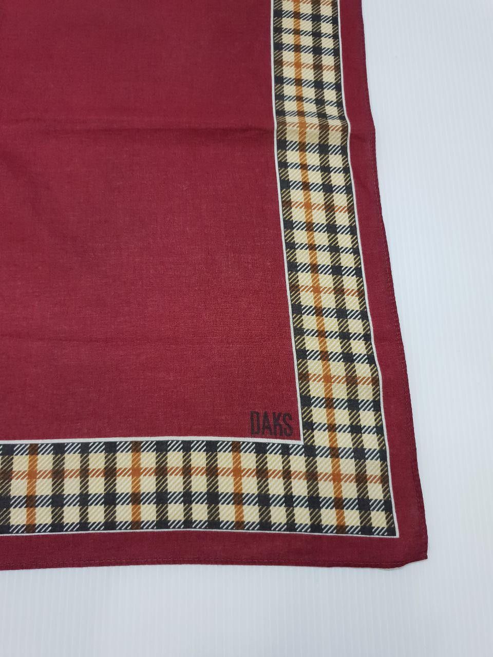 DAKS Handky Daks London Maroon Plain With Frame Famous Design Size ONE SIZE - 3 Thumbnail