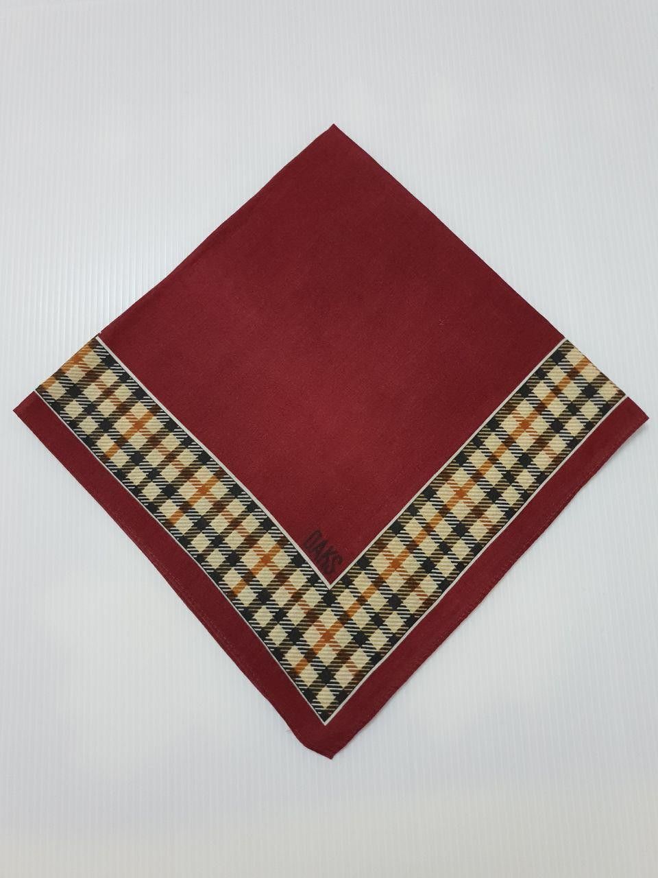 DAKS Handky Daks London Maroon Plain With Frame Famous Design Size ONE SIZE - 1 Thumbnail