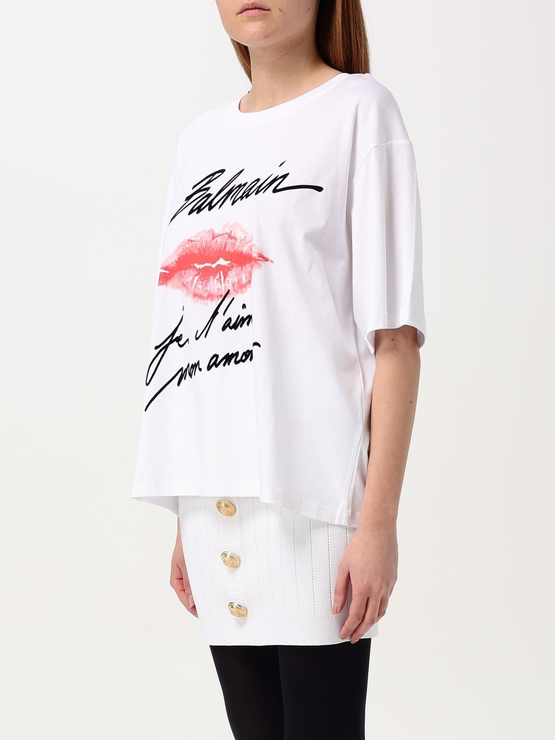 Balmain Balmain T-Shirt Woman White Size S / US 4 / IT 40 - 3 Thumbnail