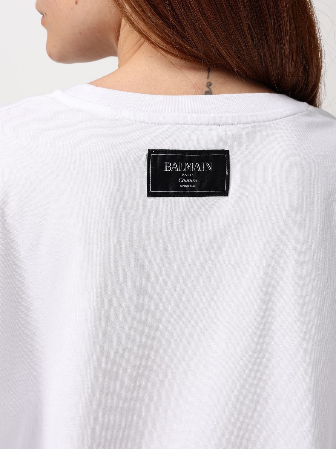 Balmain Balmain T-Shirt Woman White Size XS / US 0-2 / IT 36-38 - 4 Thumbnail