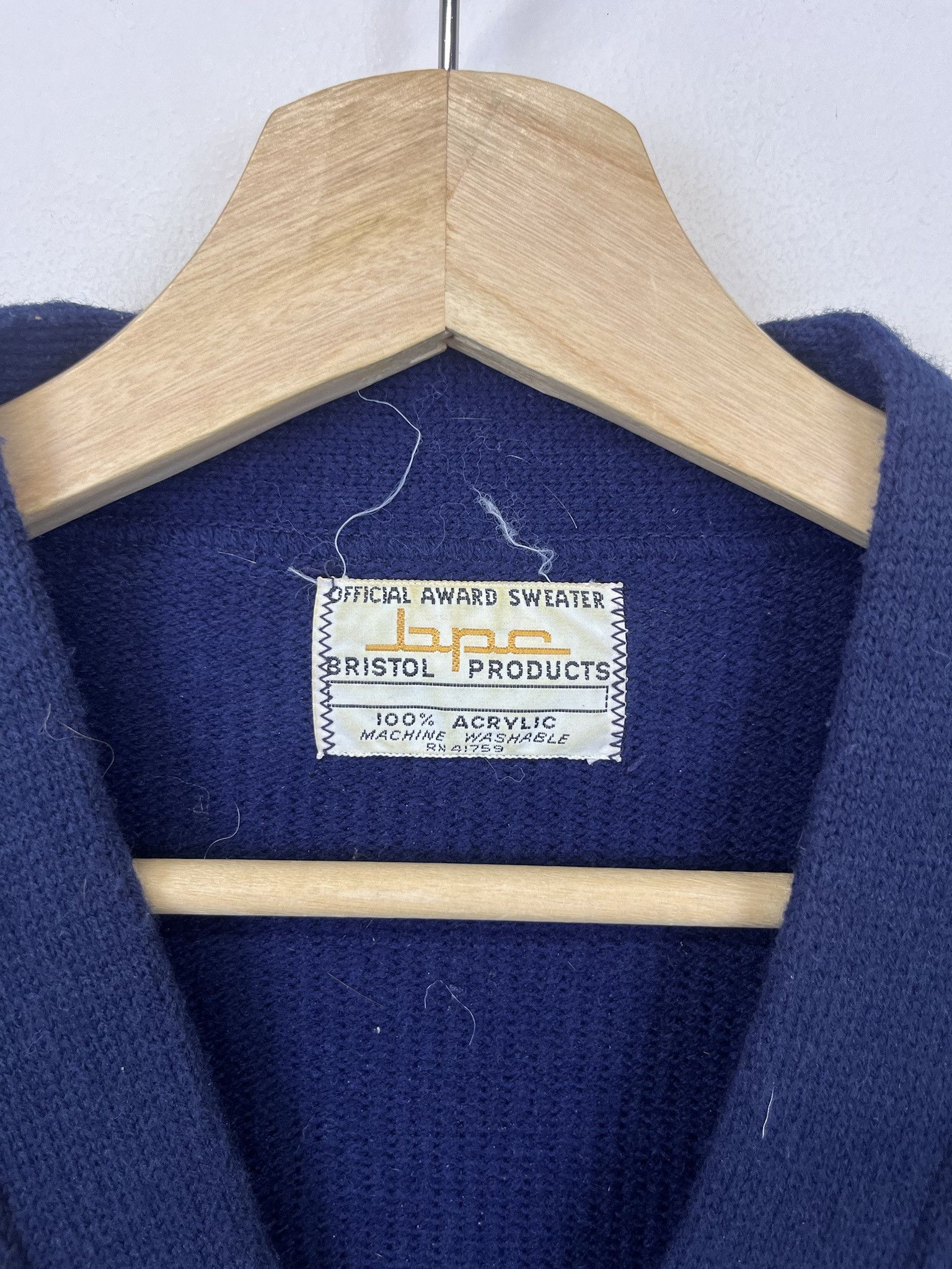 Vintage 1970's Bristol Projects CL Letter Sweater Size US M / EU 48-50 / 2 - 2 Thumbnail