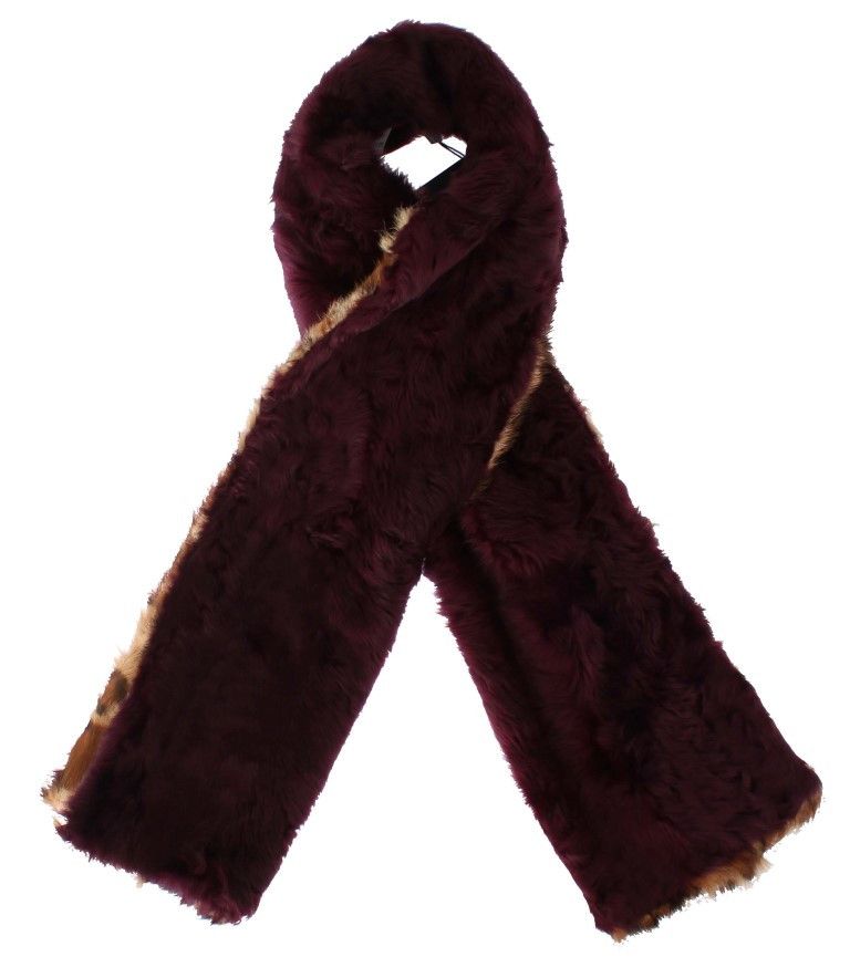 Dolce & Gabbana Exquisite Leopard Print Lambskin Fur Women's Scarf Size ONE SIZE - 4 Thumbnail