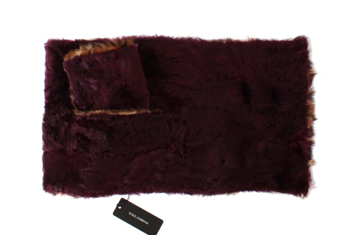 Dolce & Gabbana Exquisite Leopard Print Lambskin Fur Women's Scarf Size ONE SIZE - 5 Thumbnail