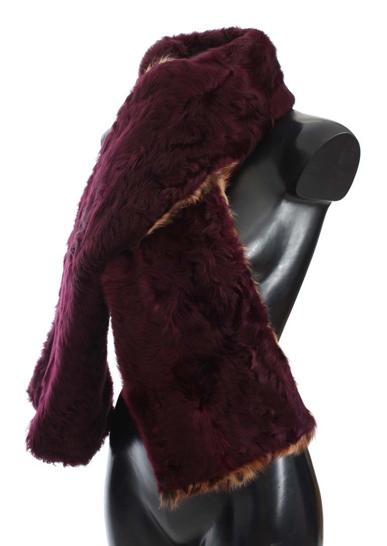 Dolce & Gabbana Exquisite Leopard Print Lambskin Fur Women's Scarf Size ONE SIZE - 2 Thumbnail