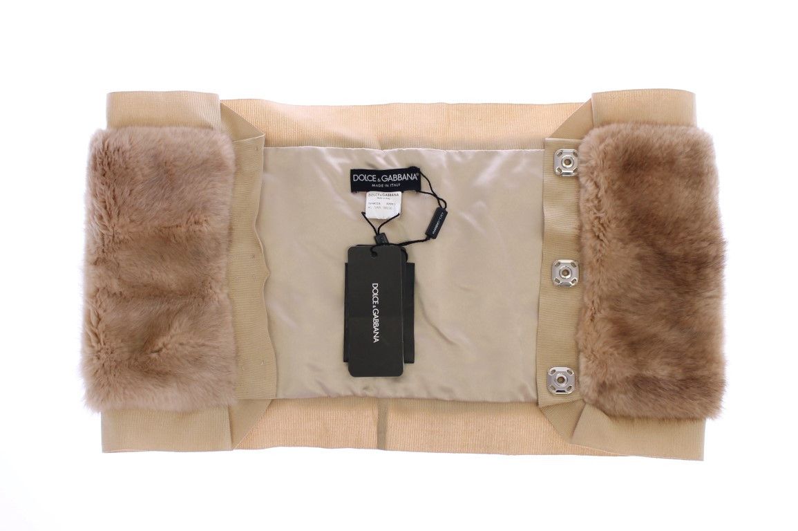 Dolce & Gabbana Exclusive Beige MINK Fur Scarf Women's Wrap Size ONE SIZE - 3 Thumbnail