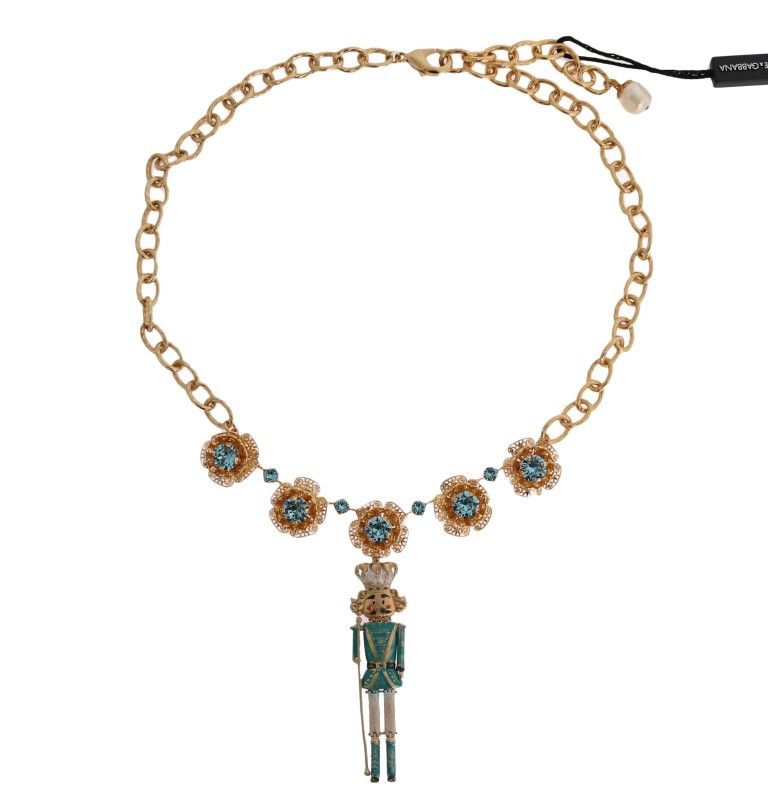 Dolce & Gabbana Elegant Gold Crystal Statement Women's Necklace Size ONE SIZE - 2 Thumbnail
