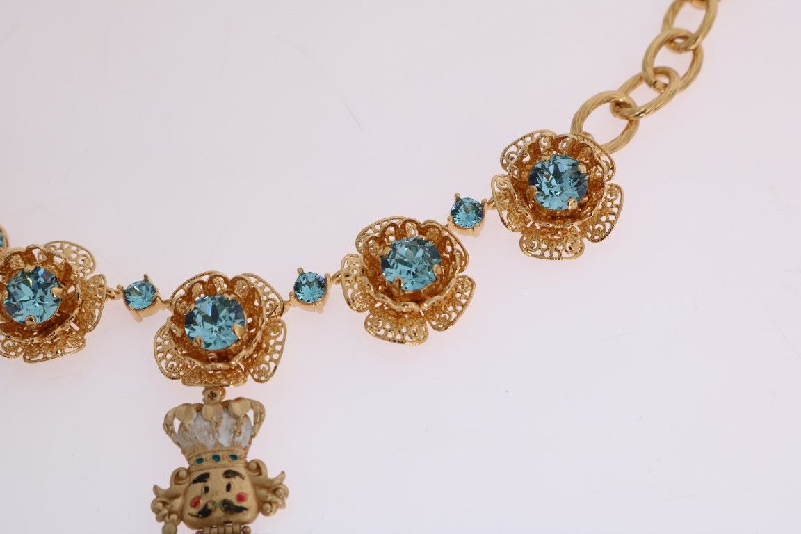 Dolce & Gabbana Elegant Gold Crystal Statement Women's Necklace Size ONE SIZE - 4 Thumbnail