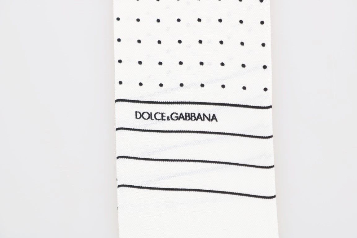 Dolce & Gabbana Elegant Silk Polka Dot Men's Scarf Men's Wrap Size ONE SIZE - 4 Thumbnail
