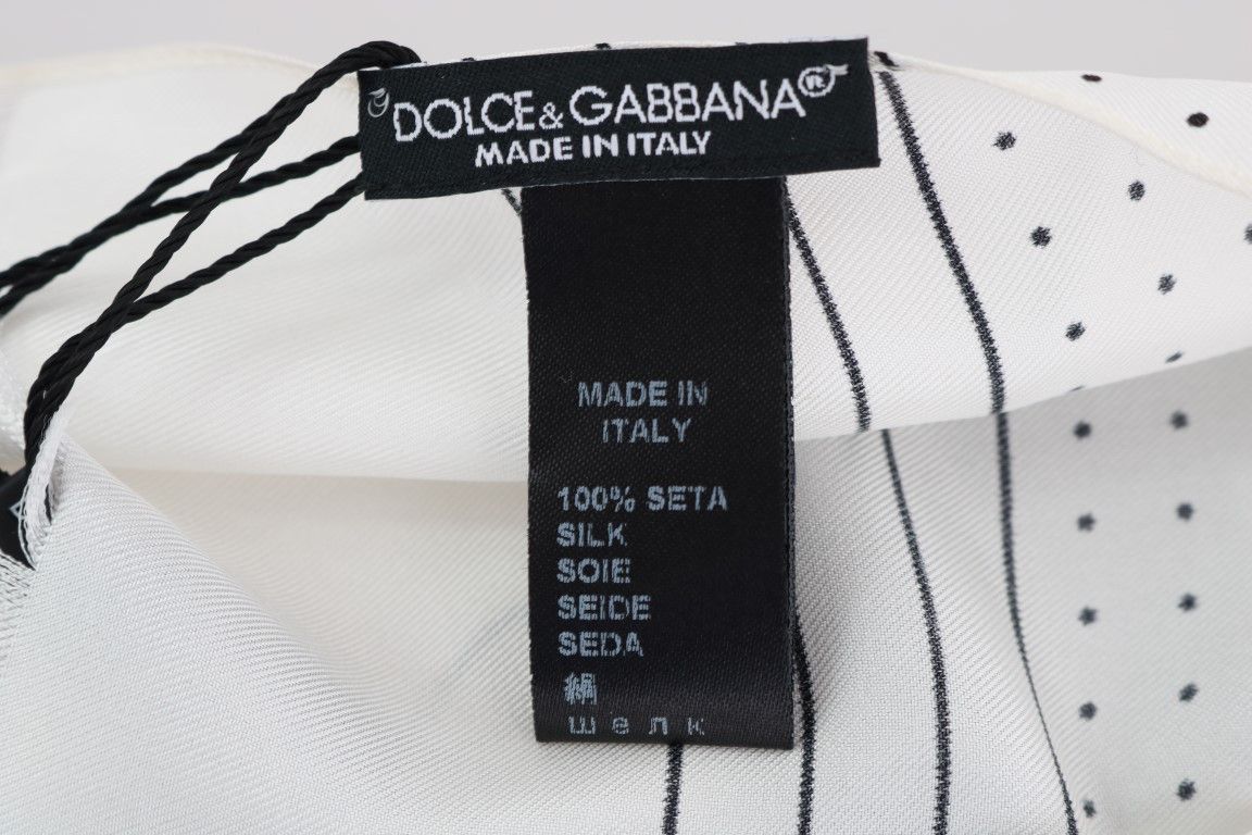 Dolce & Gabbana Elegant Silk Polka Dot Men's Scarf Men's Wrap Size ONE SIZE - 5 Thumbnail