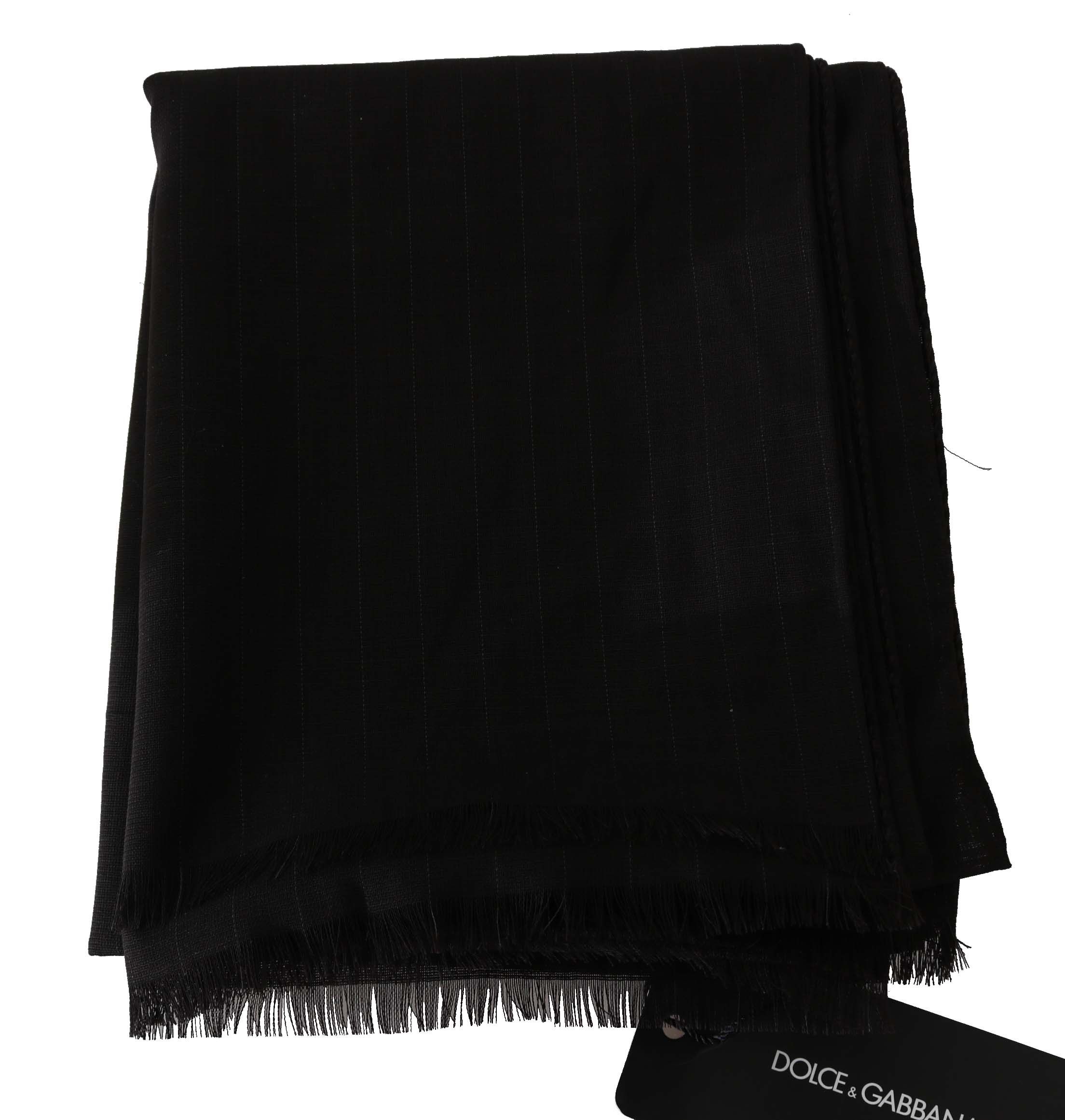 Dolce & Gabbana Elegant Striped Wool Men's Men's Scarf Size ONE SIZE - 3 Thumbnail