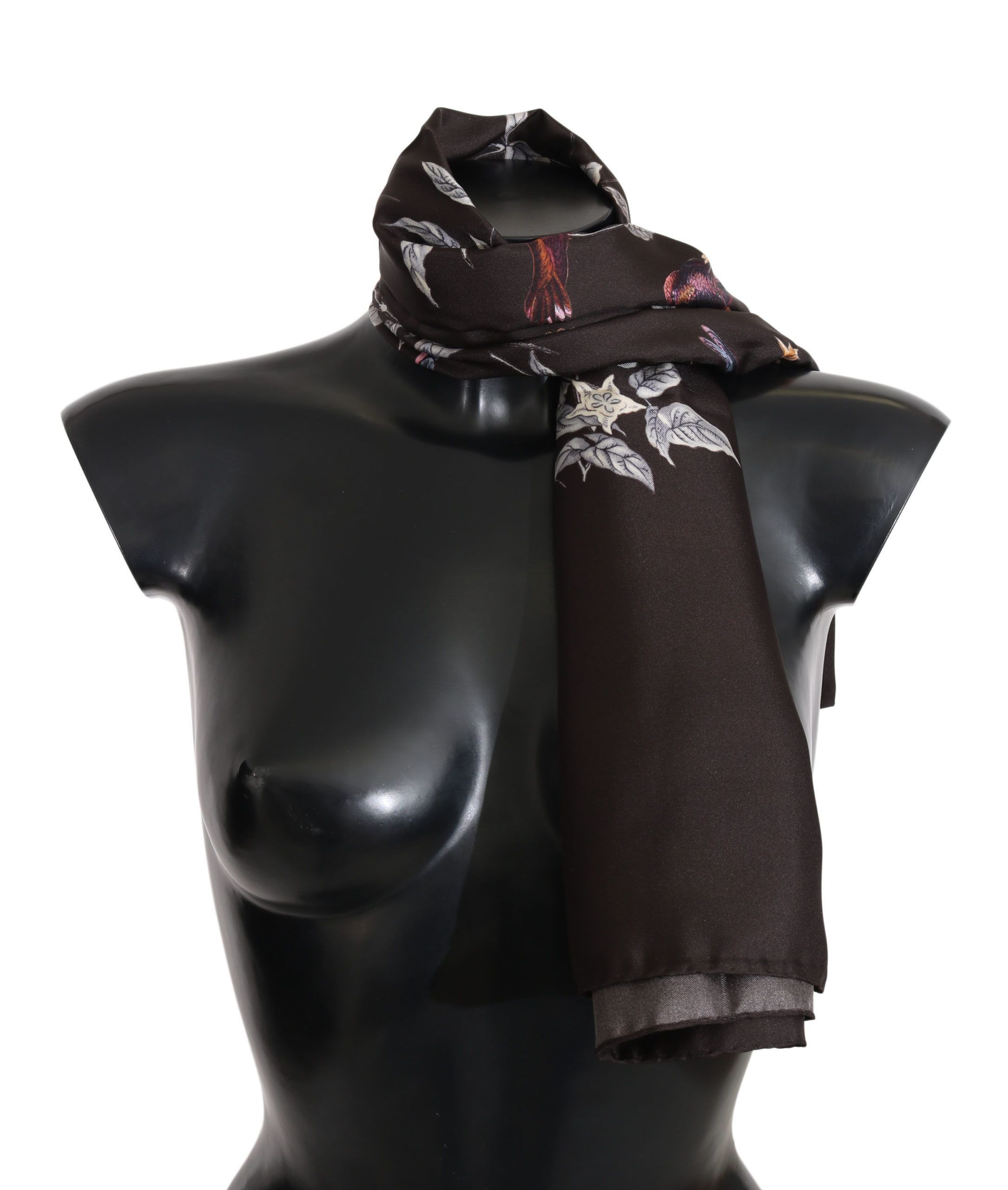 Dolce & Gabbana Elegant Silk Scarf Wrap in Luxe Women's Brown Size ONE SIZE - 3 Thumbnail