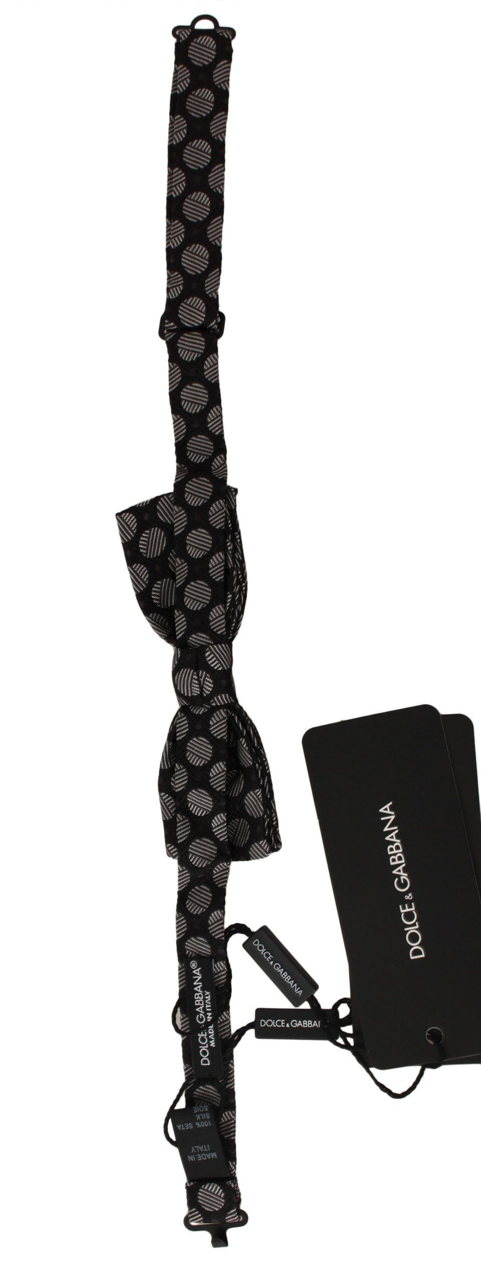 Dolce & Gabbana Elegant Polka Dot Silk Bow Men's Tie Size ONE SIZE - 2 Thumbnail