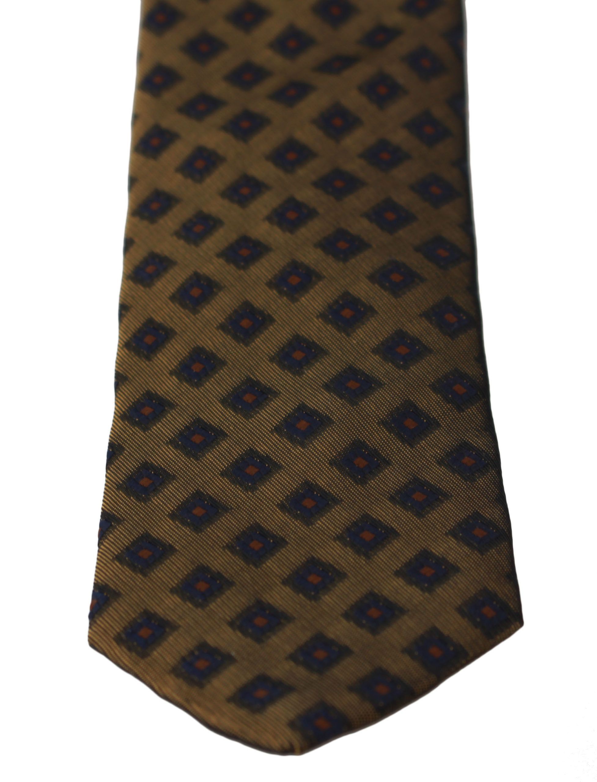 Dolce & Gabbana Elegant Brown Patterned Silk Blend Men's Necktie Size ONE SIZE - 2 Thumbnail