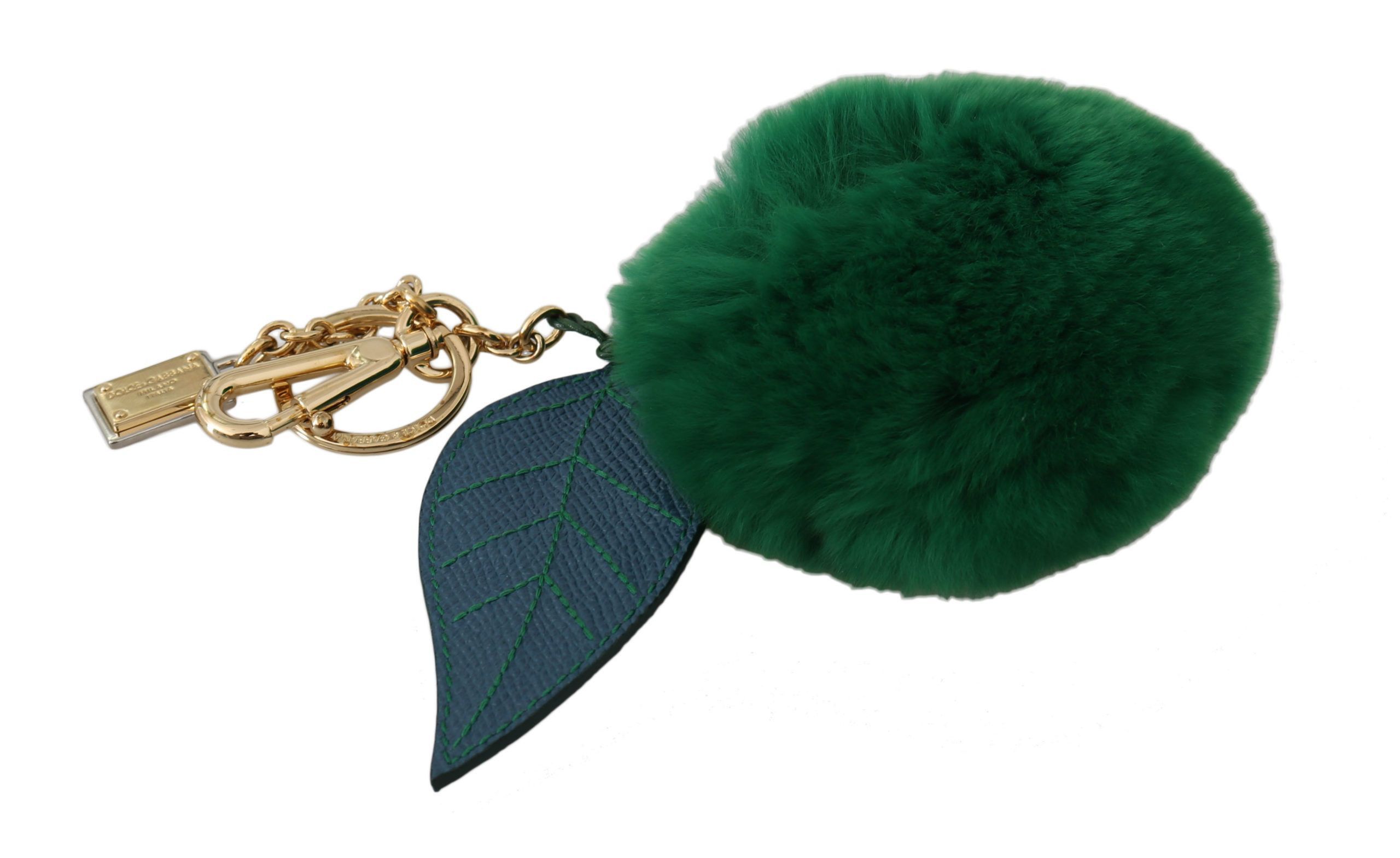 Dolce & Gabbana Elegant Tricolor Fur Ball Women's Keychain Size ONE SIZE - 2 Thumbnail