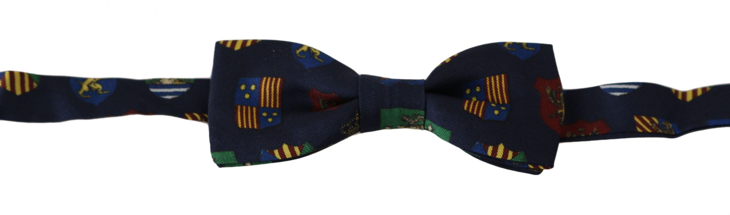 Dolce & Gabbana Exquisite Silk Bow Tie in Blue Flags Men's Print Size ONE SIZE - 2 Thumbnail