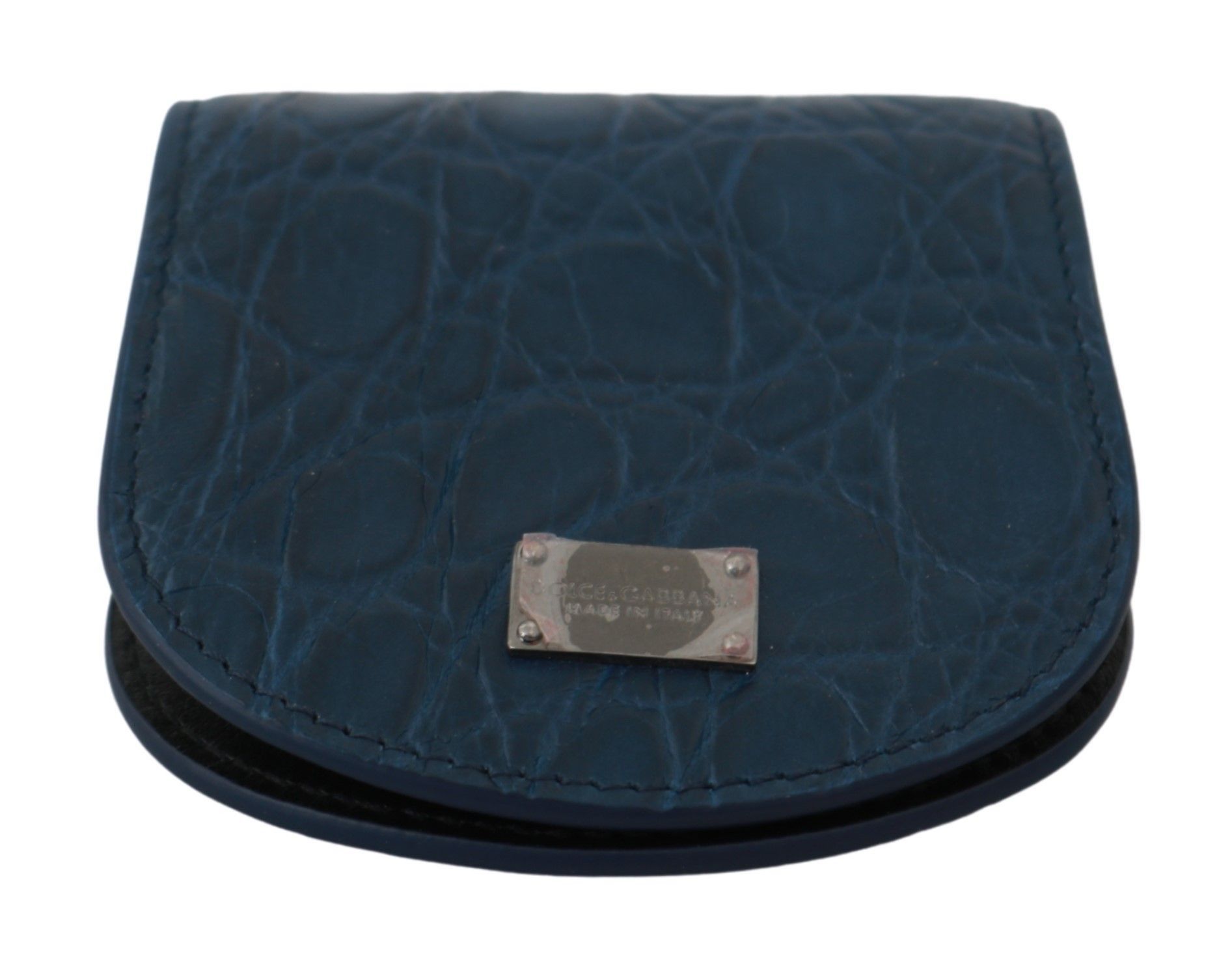 Dolce & Gabbana Sleek Blue Caimano Condom Case Men's Wallet Size ONE SIZE - 4 Thumbnail