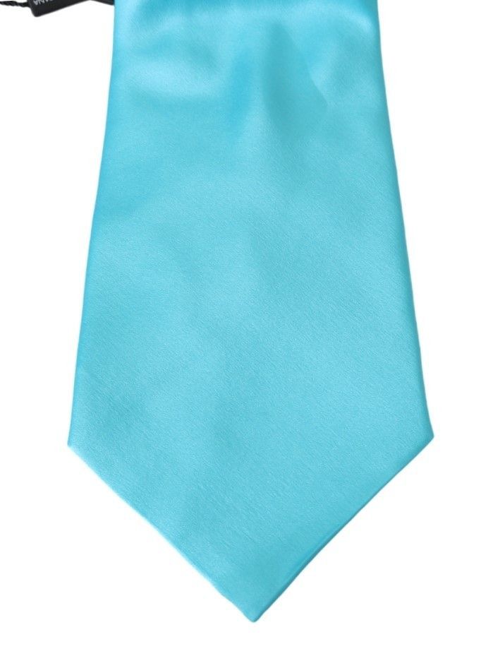 Dolce & Gabbana Stunning Light Blue Silk Men's Men's Tie Size ONE SIZE - 2 Thumbnail