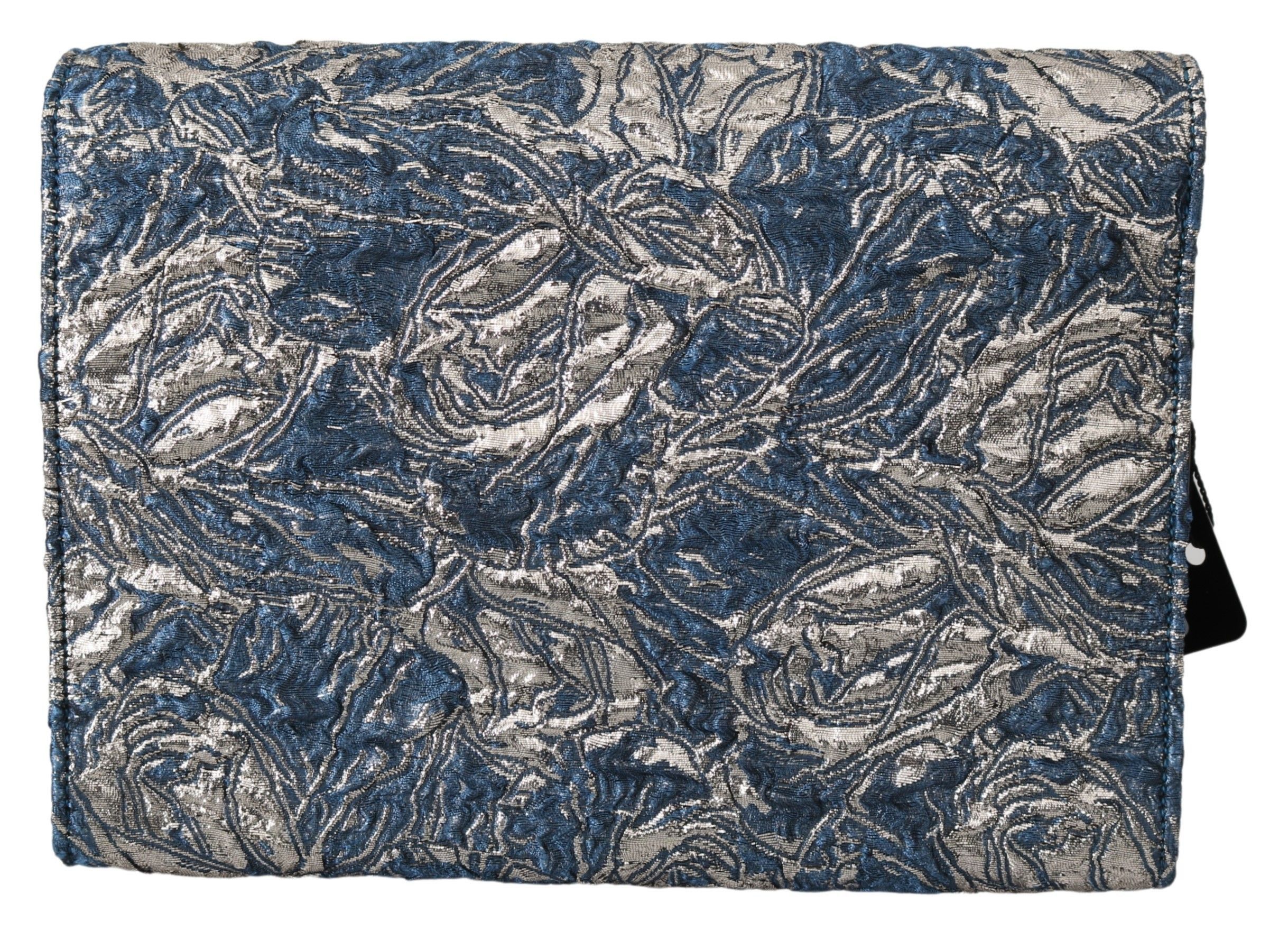 Dolce & Gabbana Elegant Blue Croc-Print Briefcase Men's Clutch Size ONE SIZE - 2 Thumbnail
