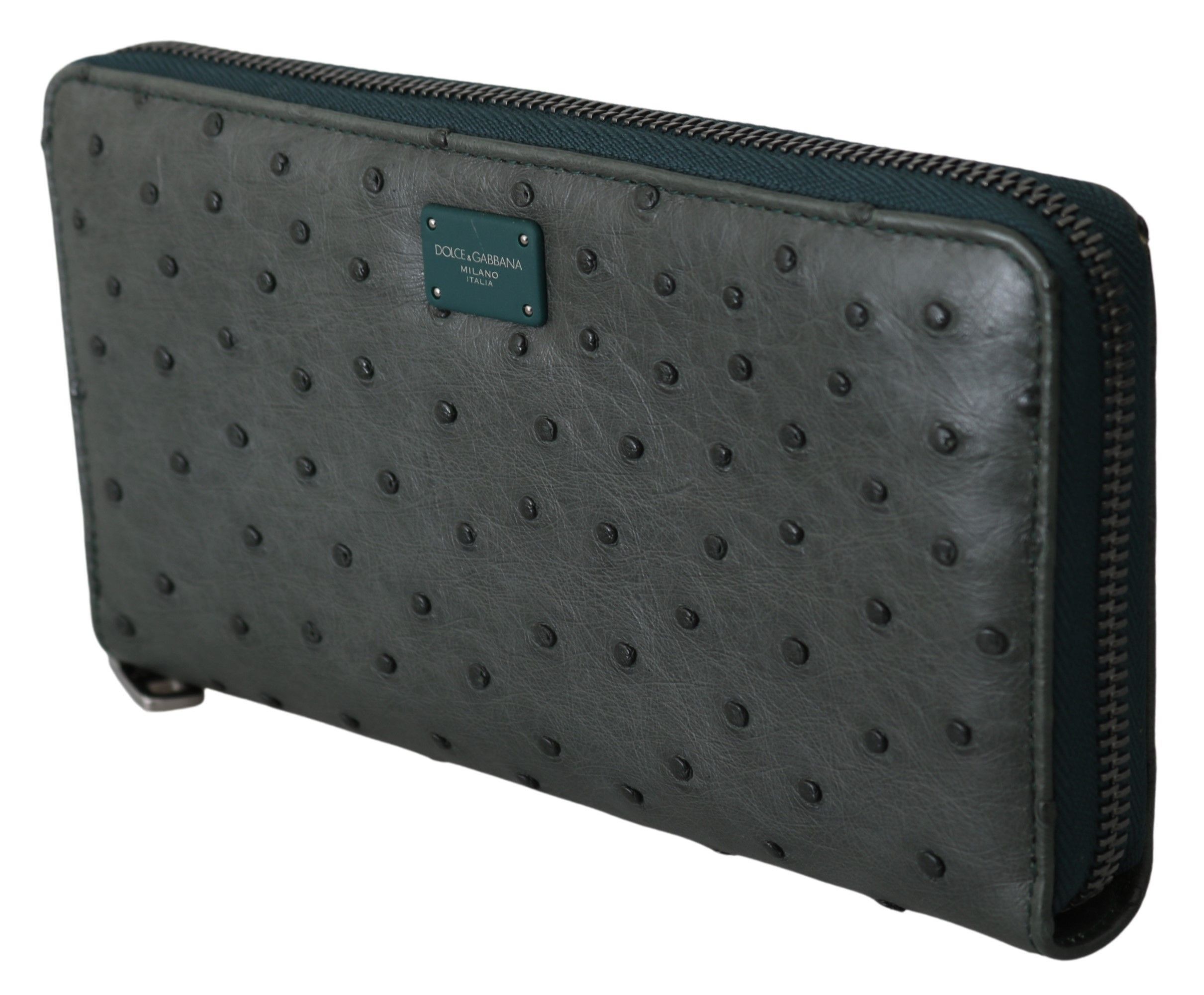 Dolce & Gabbana Exquisite Green Ostrich Leather Continental Men's Wallet Size ONE SIZE - 3 Thumbnail
