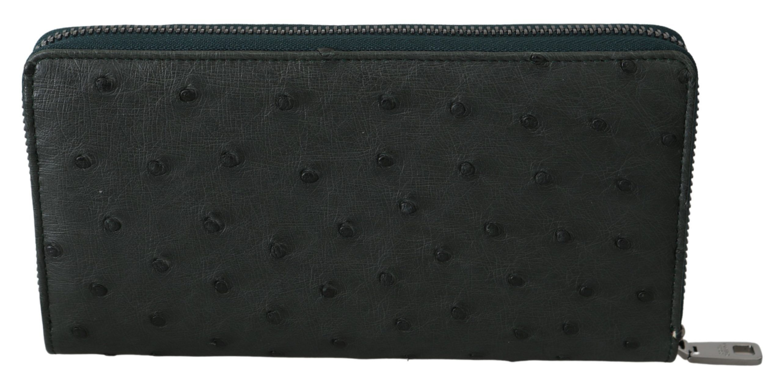 Dolce & Gabbana Exquisite Green Ostrich Leather Continental Men's Wallet Size ONE SIZE - 2 Thumbnail