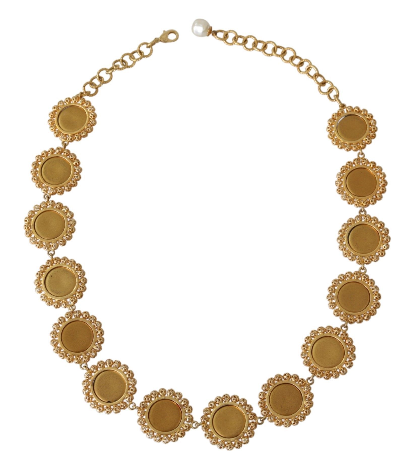 Dolce & Gabbana Elegant Crystal Charm Statement Women's Necklace Size ONE SIZE - 5 Thumbnail
