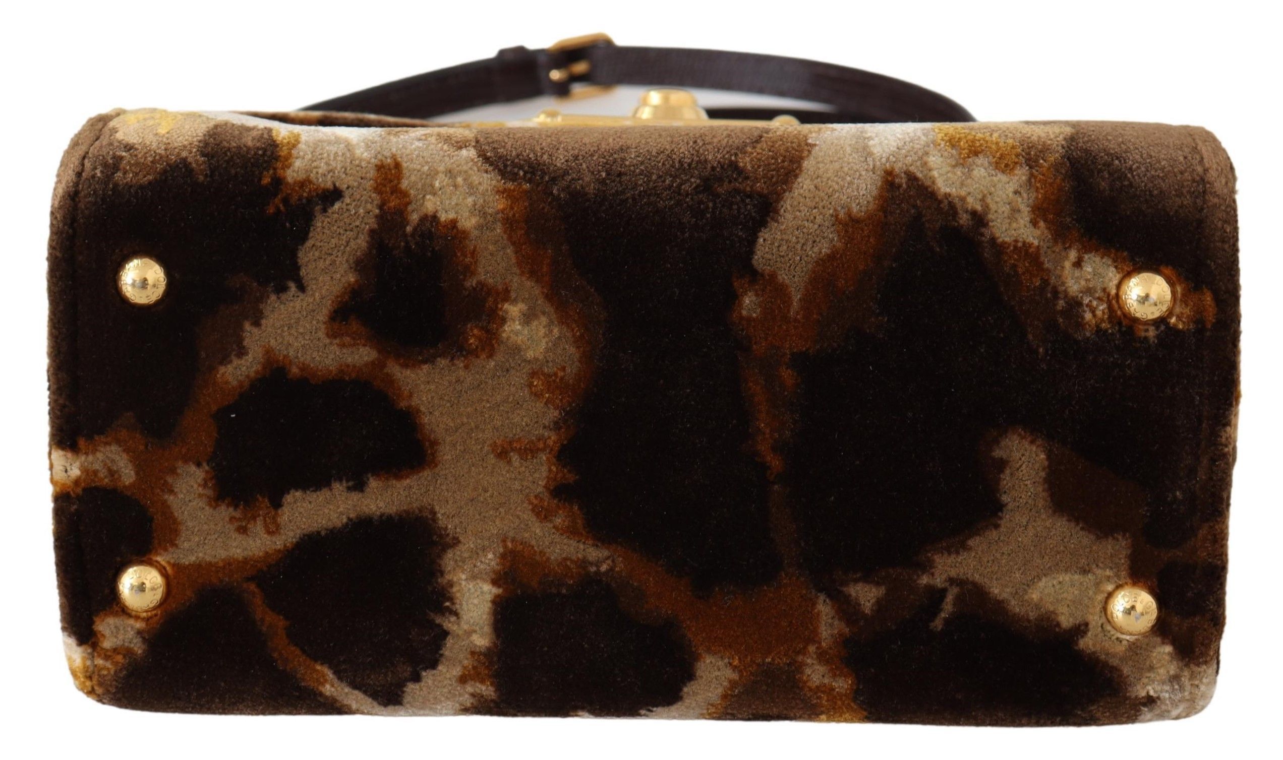 Dolce & Gabbana Elegant Giraffe Pattern Welcome Bag with Gold Women's Size ONE SIZE - 3 Thumbnail