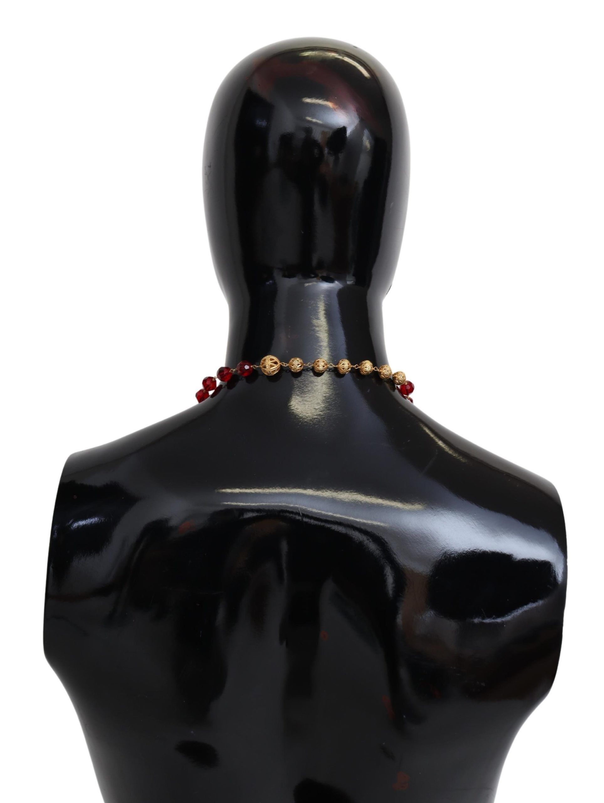 Dolce & Gabbana Elegant Red Crystal Gold-Plated Women's Necklace Size ONE SIZE - 2 Thumbnail