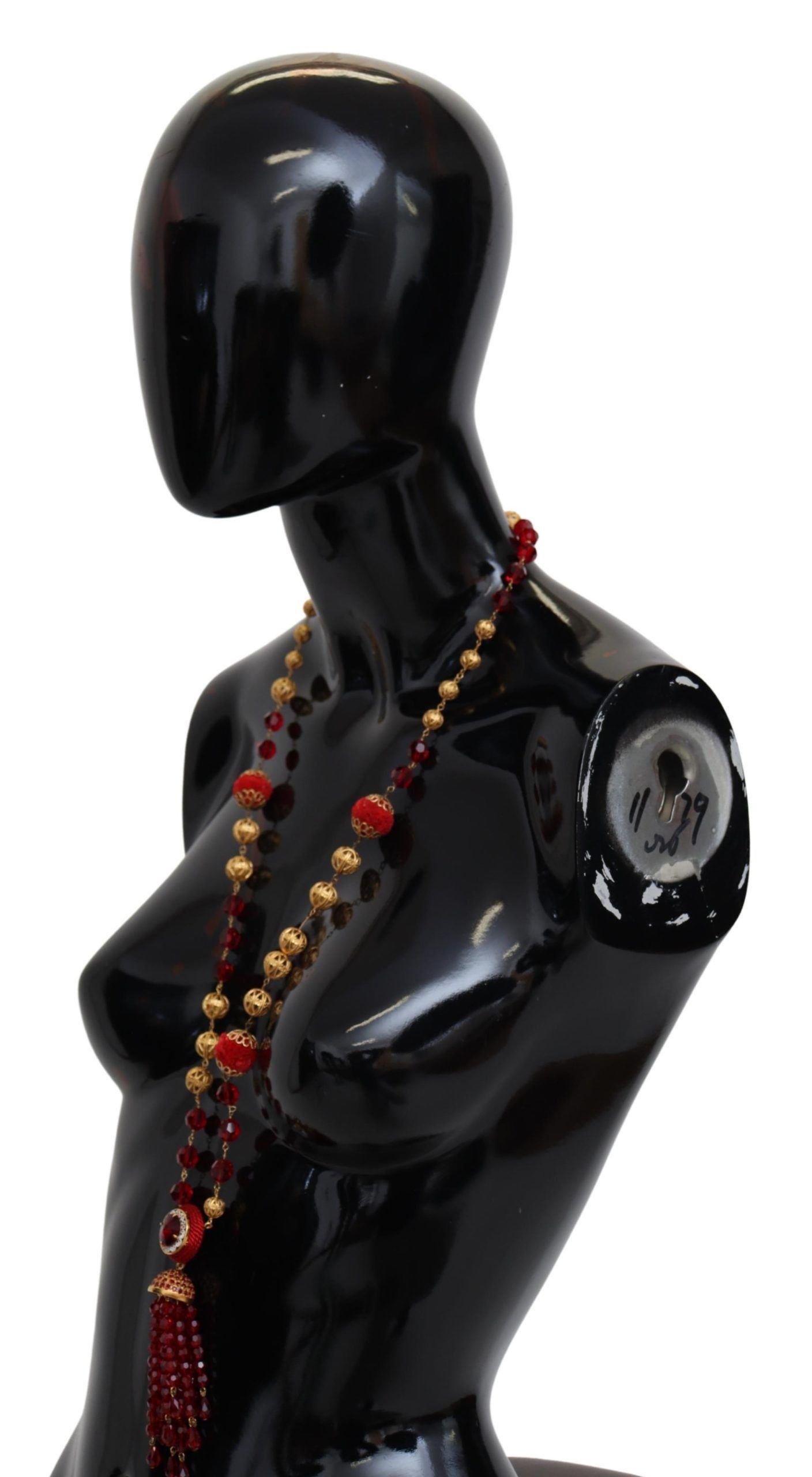 Dolce & Gabbana Elegant Red Crystal Gold-Plated Women's Necklace Size ONE SIZE - 4 Thumbnail