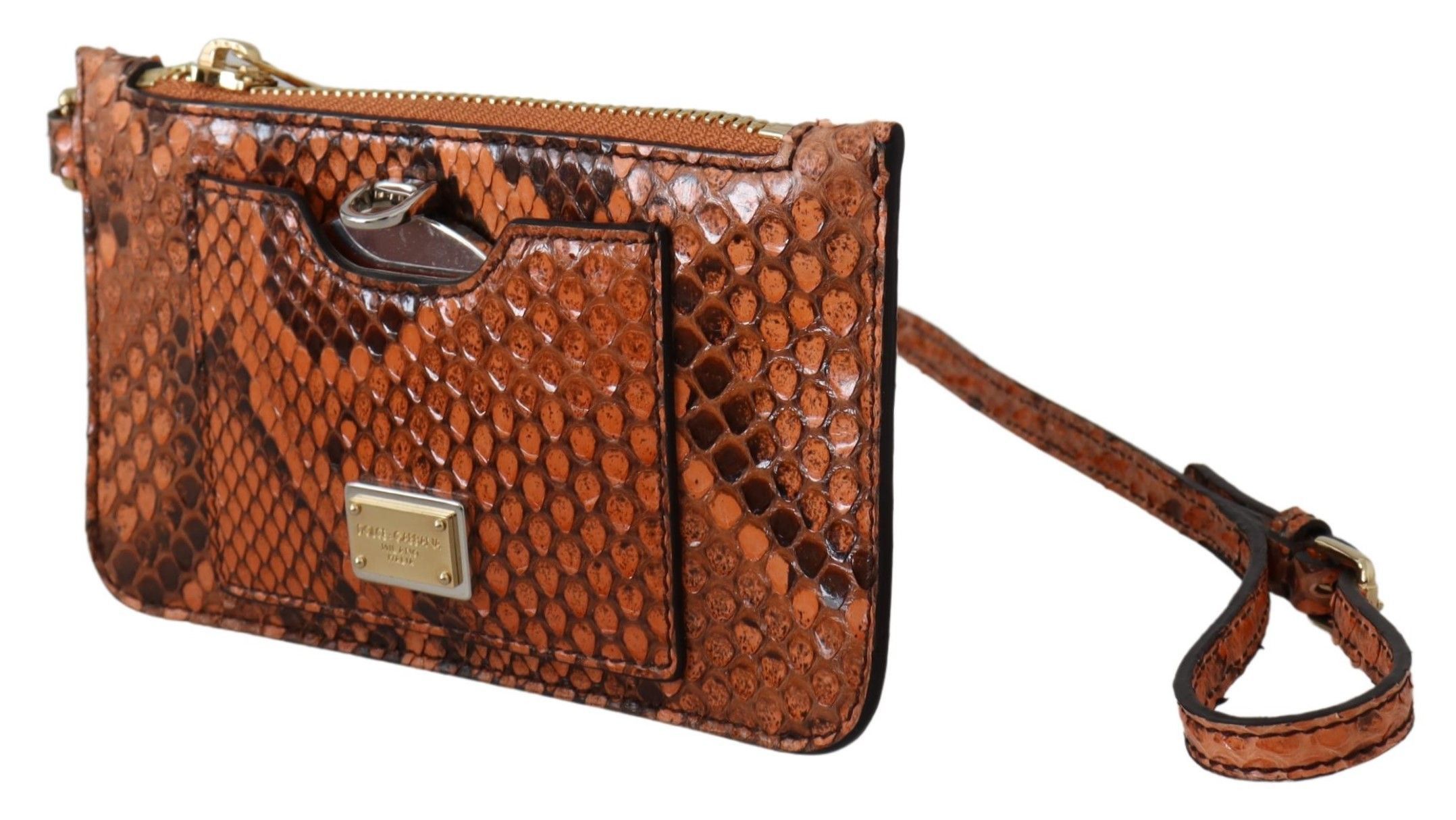 Dolce & Gabbana Elegant Python Patterned Leather Women's Wristlet Size ONE SIZE - 2 Thumbnail