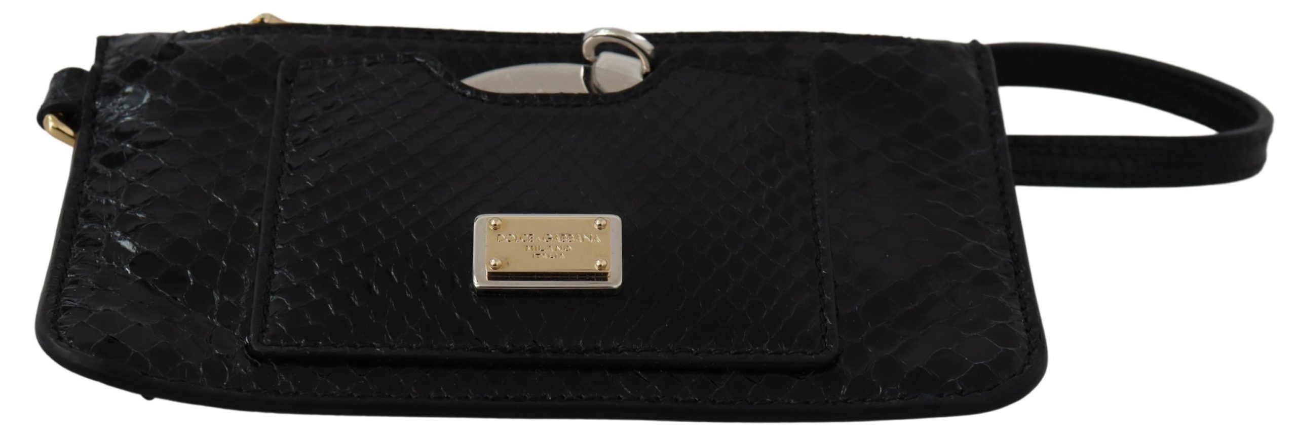 Dolce & Gabbana Elegant Python Pattern Leather Wristlet Women's Wallet Size ONE SIZE - 4 Thumbnail