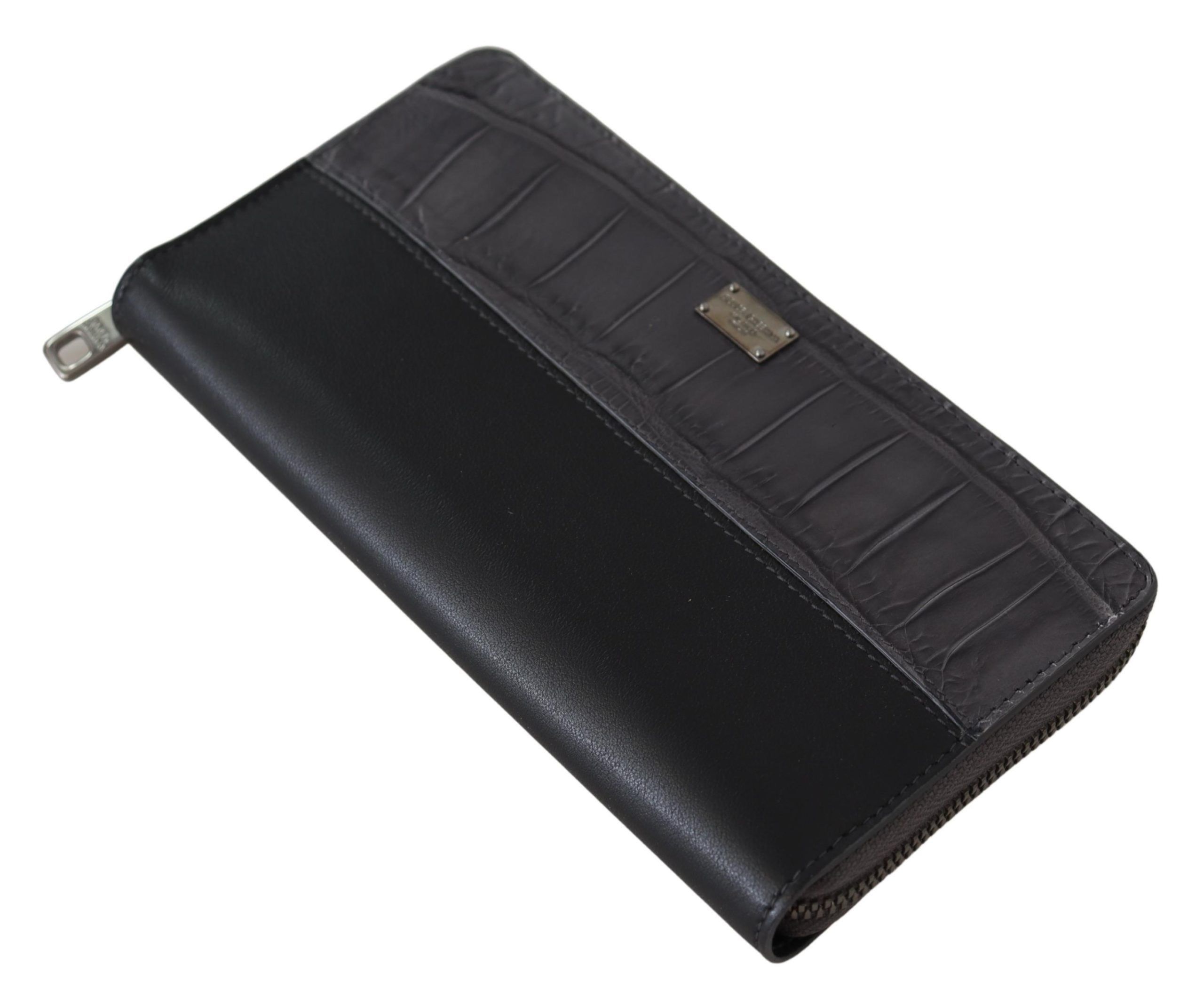 Dolce & Gabbana Elegant Textured Leather Zip-Around Men's Wallet Size ONE SIZE - 5 Thumbnail