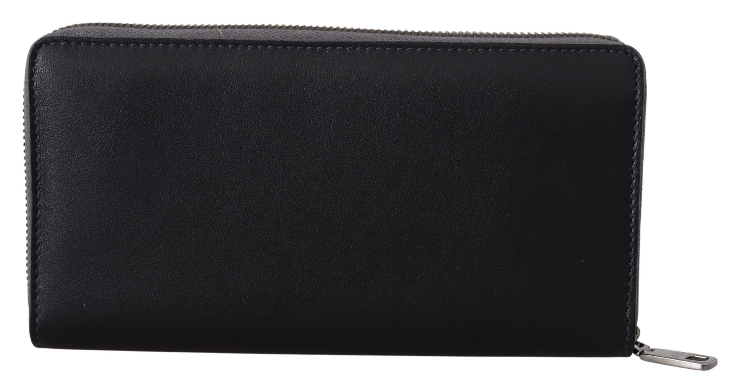 Dolce & Gabbana Elegant Textured Leather Zip-Around Men's Wallet Size ONE SIZE - 3 Thumbnail