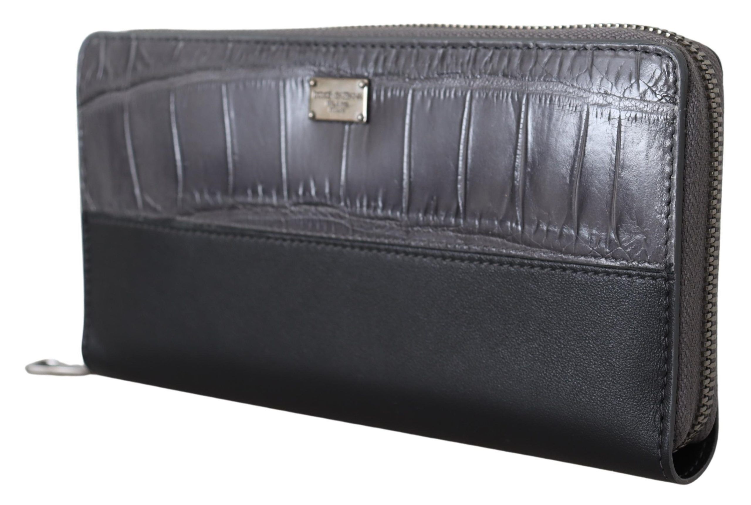 Dolce & Gabbana Elegant Textured Leather Zip-Around Men's Wallet Size ONE SIZE - 2 Thumbnail