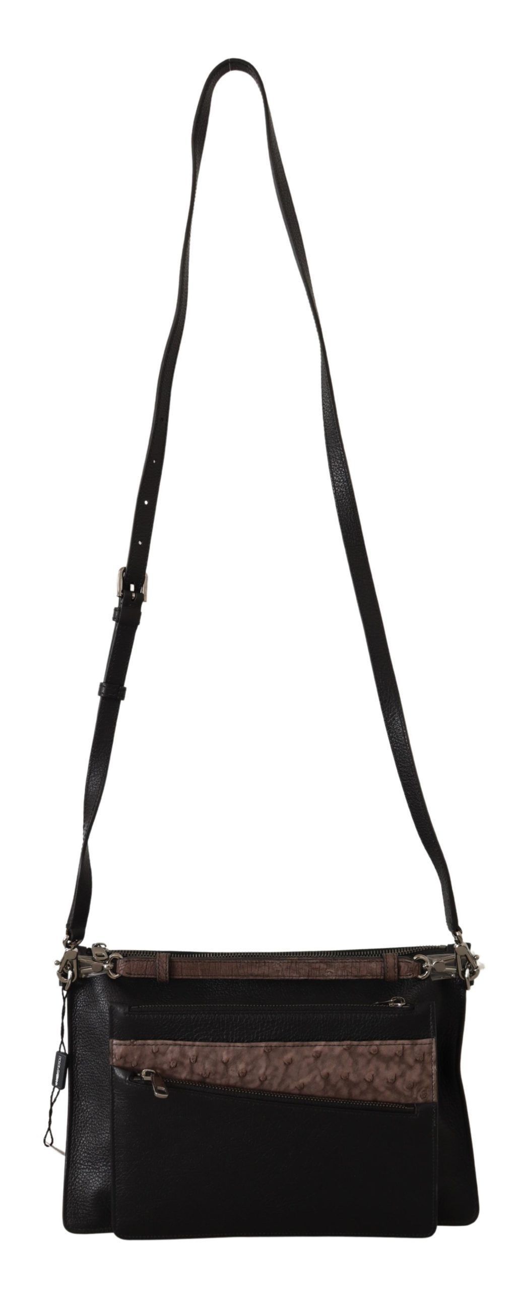 Dolce & Gabbana Elegant Black Leather Sling Shoulder Men's Bag Size ONE SIZE - 6 Thumbnail