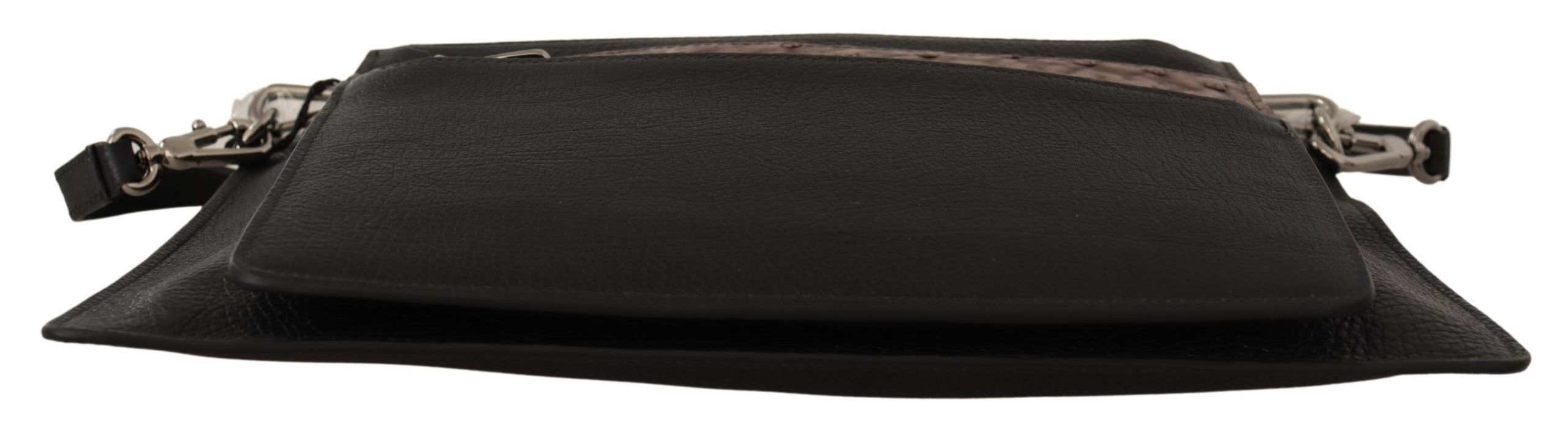 Dolce & Gabbana Elegant Black Leather Sling Shoulder Men's Bag Size ONE SIZE - 5 Thumbnail