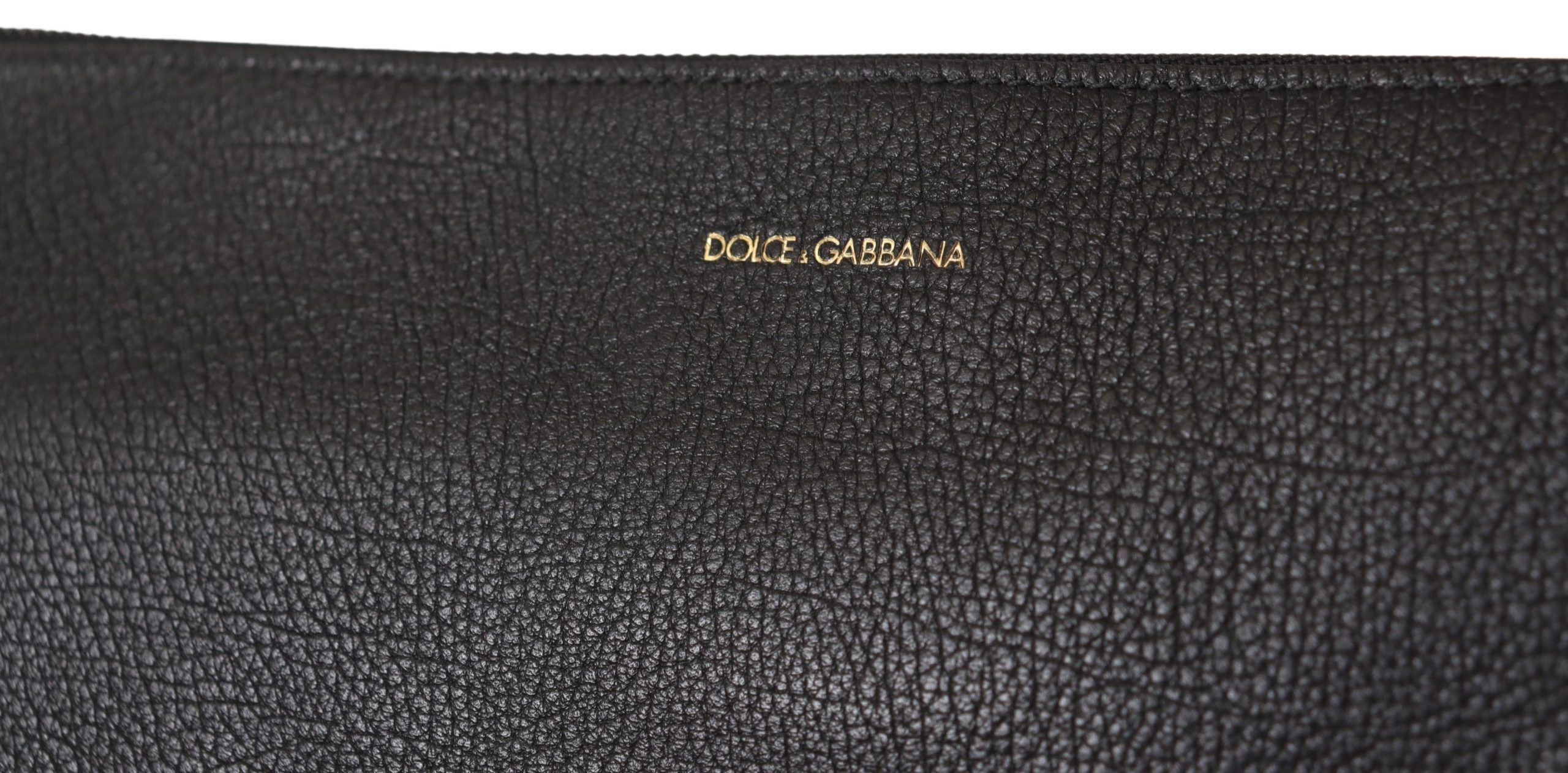 Dolce & Gabbana Elegant Black Leather Sling Shoulder Men's Bag Size ONE SIZE - 4 Thumbnail