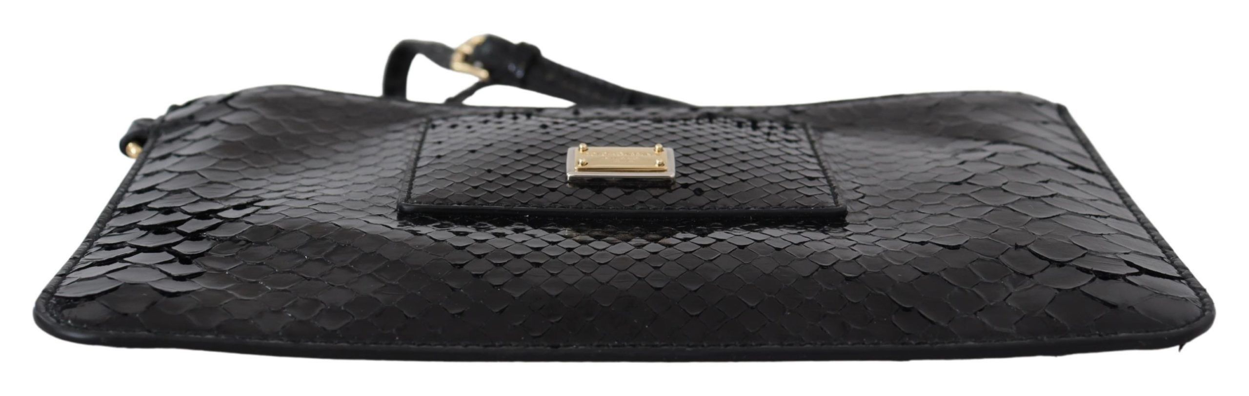 Dolce & Gabbana Exotic Leather Black Wristlet Women's Wallet Size ONE SIZE - 3 Thumbnail