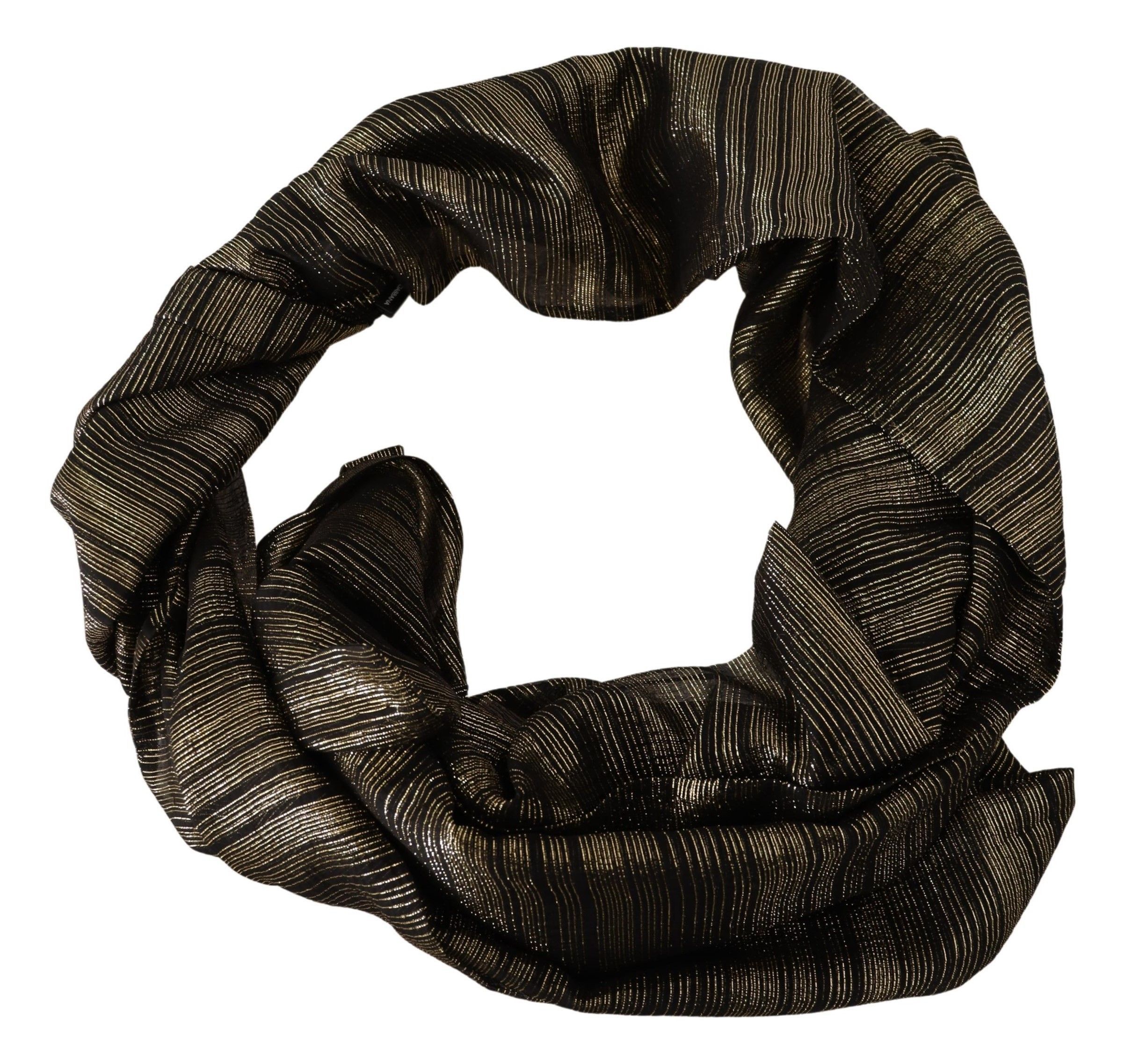 Dolce & Gabbana Elegant Gold Silk Blend Women's Scarf Size ONE SIZE - 3 Thumbnail