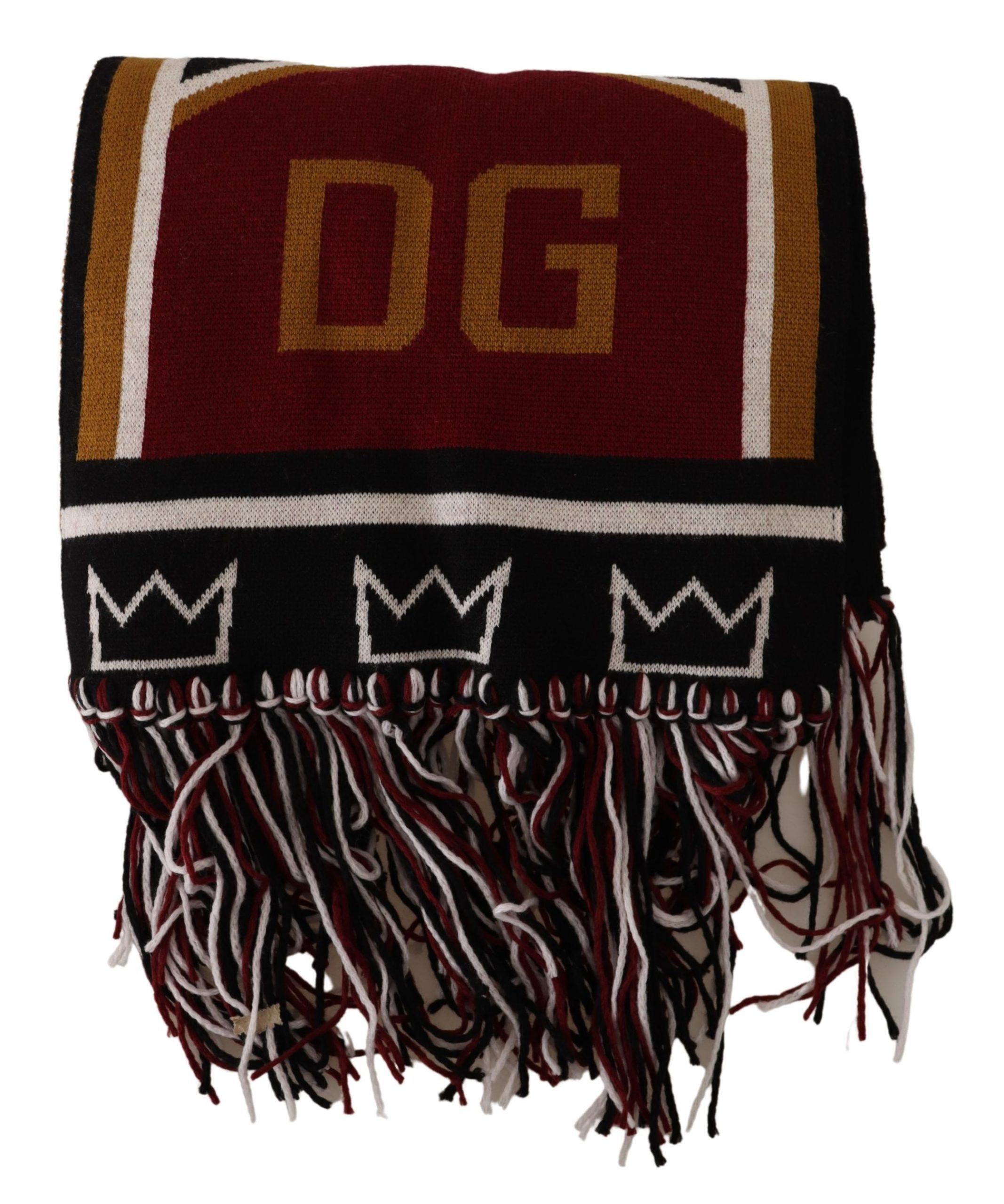 Dolce & Gabbana Elegant DG King Wool & Cashmere Men's Scarf Size ONE SIZE - 4 Thumbnail