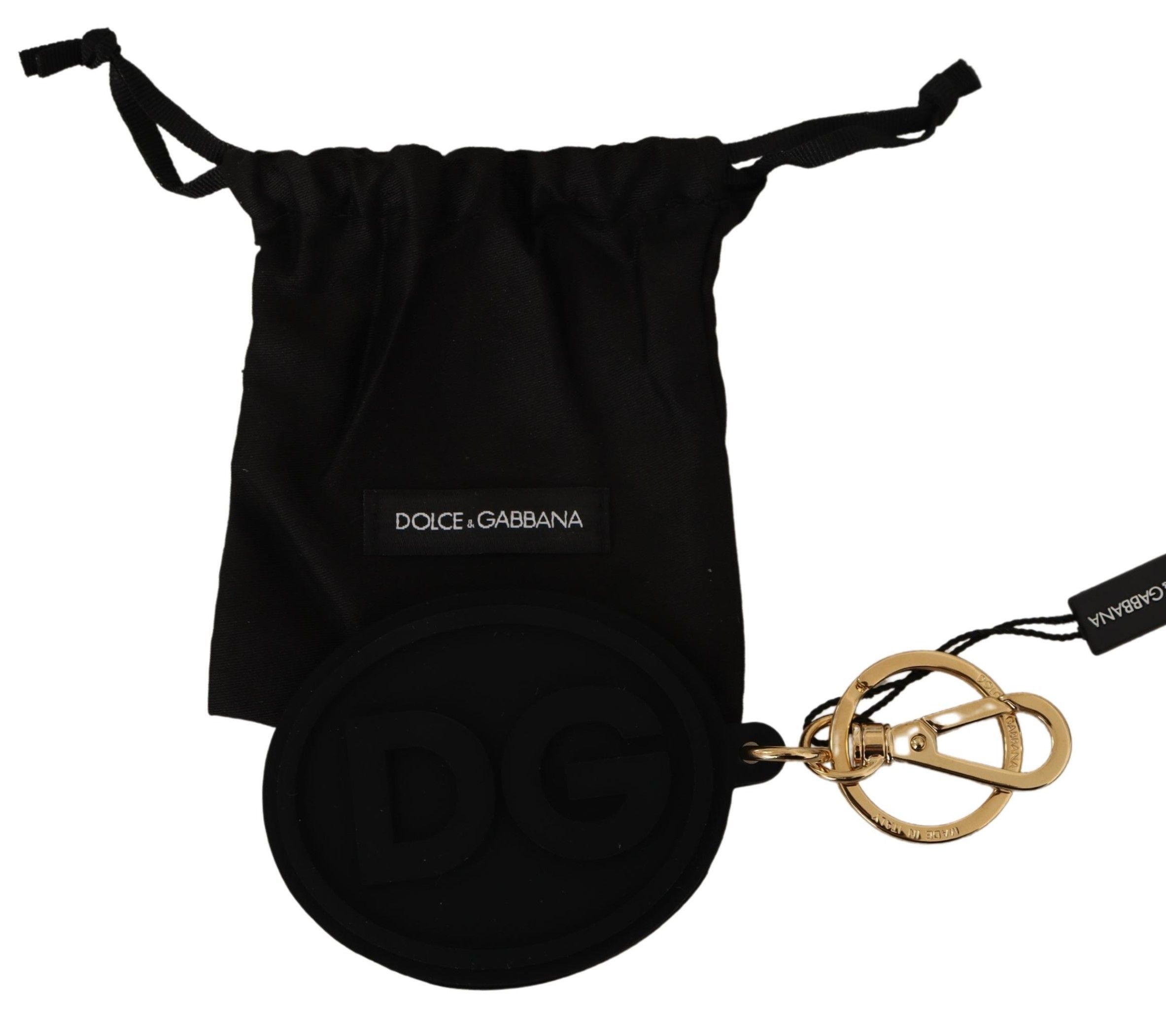 Dolce & Gabbana Elegant Black and Gold Keychain Men's Accessory Size ONE SIZE - 3 Thumbnail