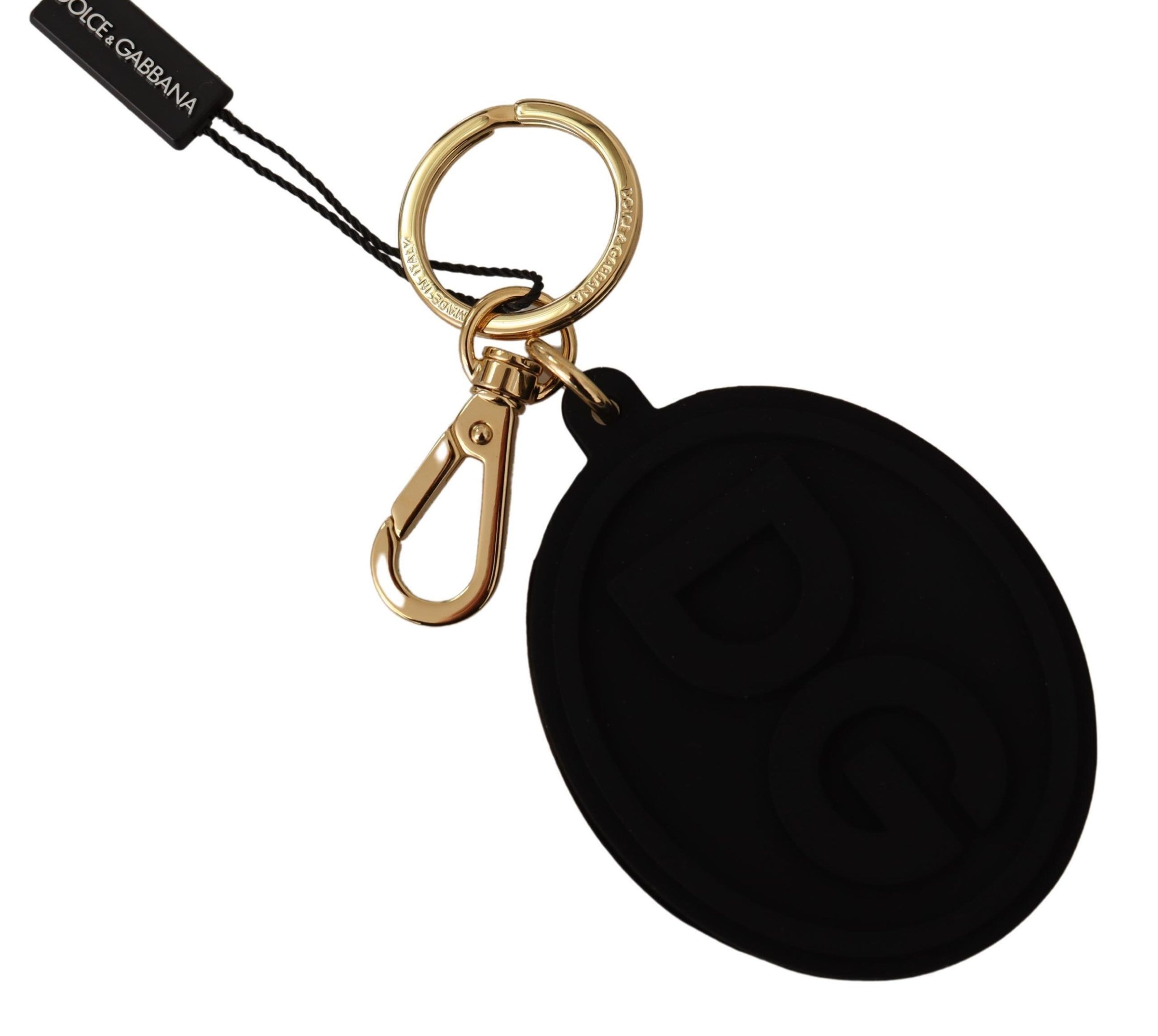 Dolce & Gabbana Elegant Black and Gold Keychain Men's Accessory Size ONE SIZE - 2 Thumbnail