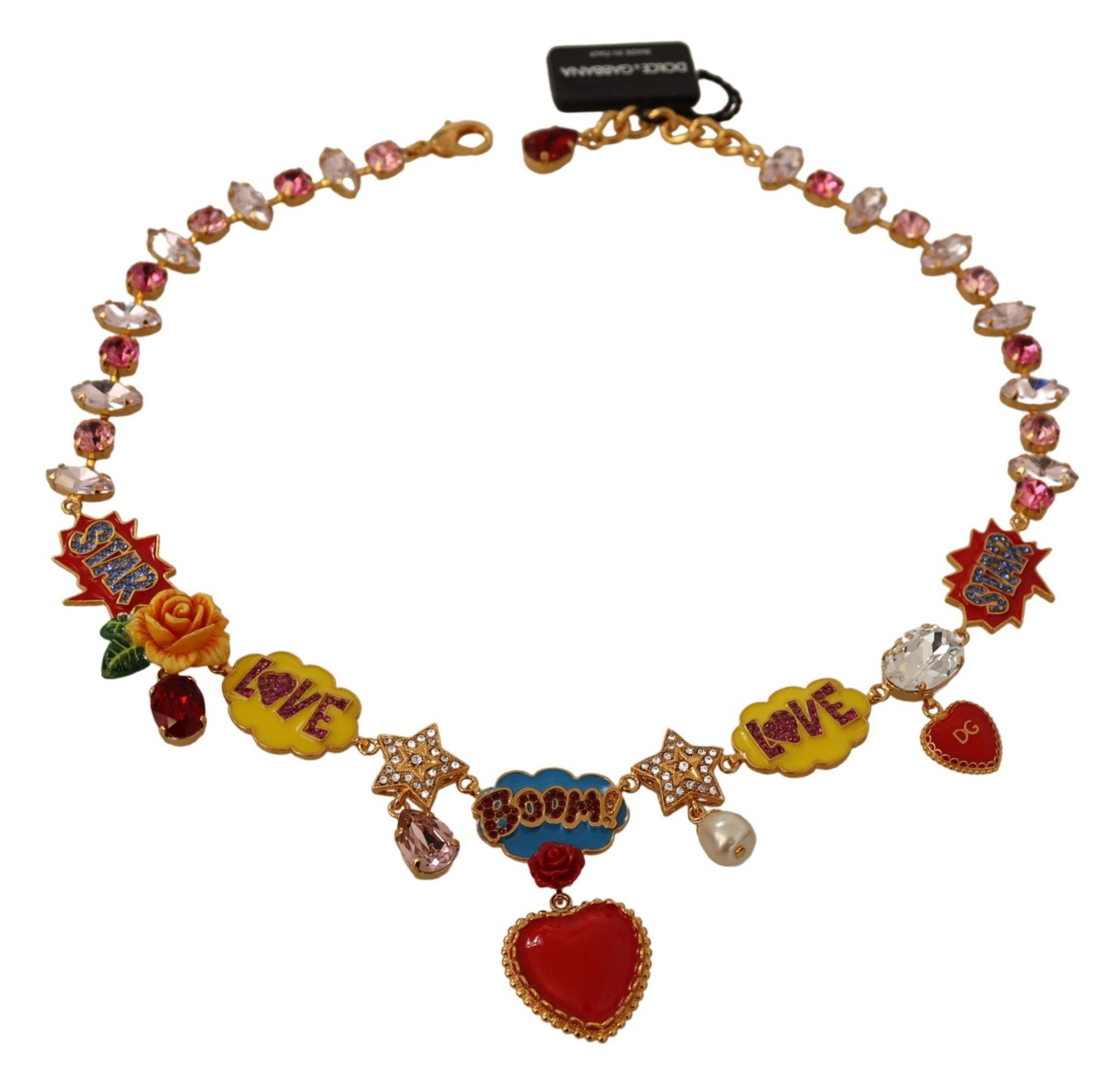 Dolce & Gabbana Charm Necklace with Hand-Painted Women's Elements Size ONE SIZE - 4 Thumbnail