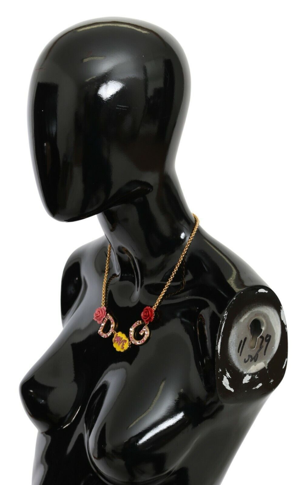 Dolce & Gabbana Gold Crystal Charm Statement Women's Necklace Size ONE SIZE - 2 Thumbnail